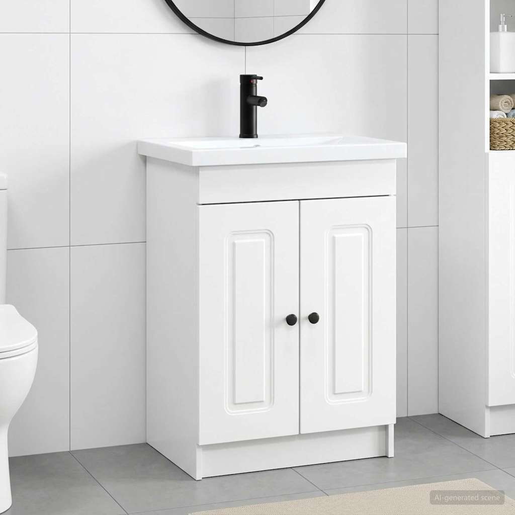 Badkamermeubelset Wit 78,5 x 37,5 x 81 cm Bewerkt hout