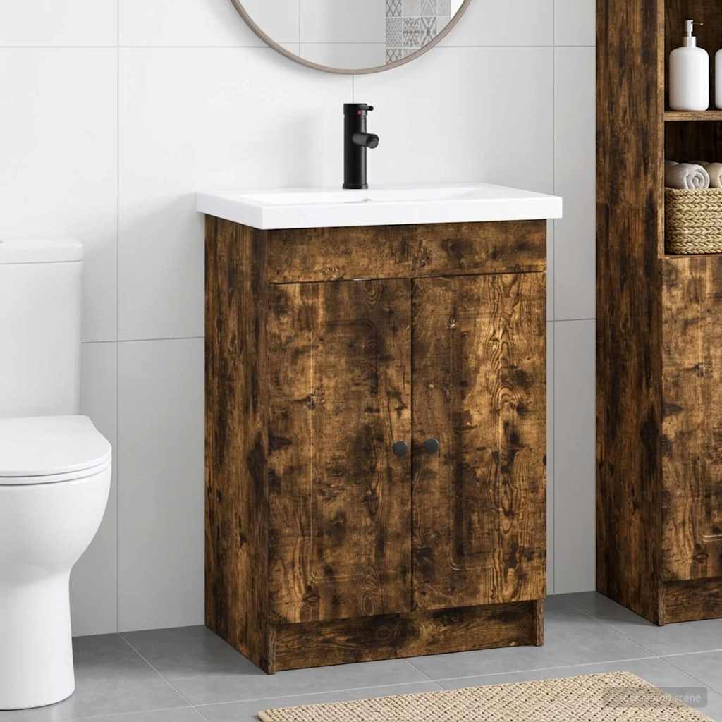 Badkamermeubelset Gerookt eiken 78,5 x 37,5 x 81 cm