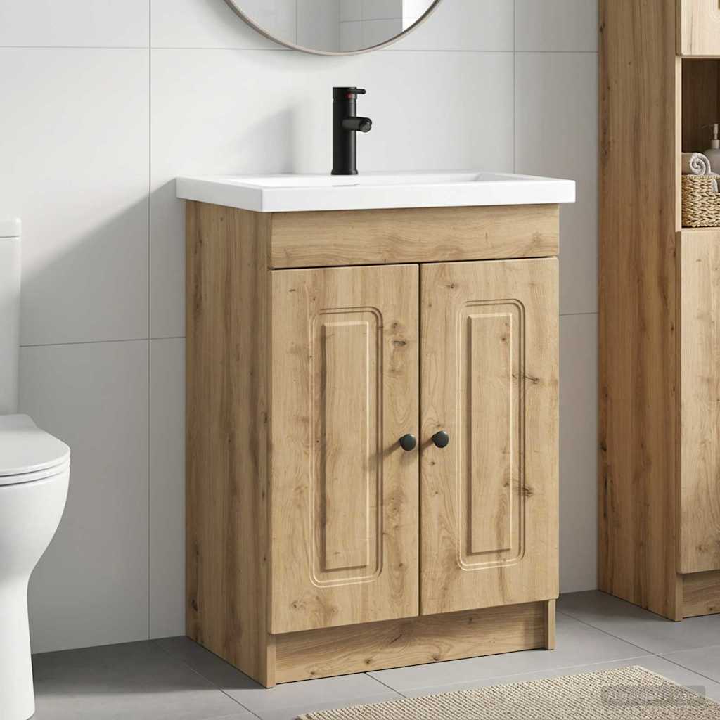 Badkamermeubelset Artisanaal eiken 78,5 x 37,5 x 81 cm