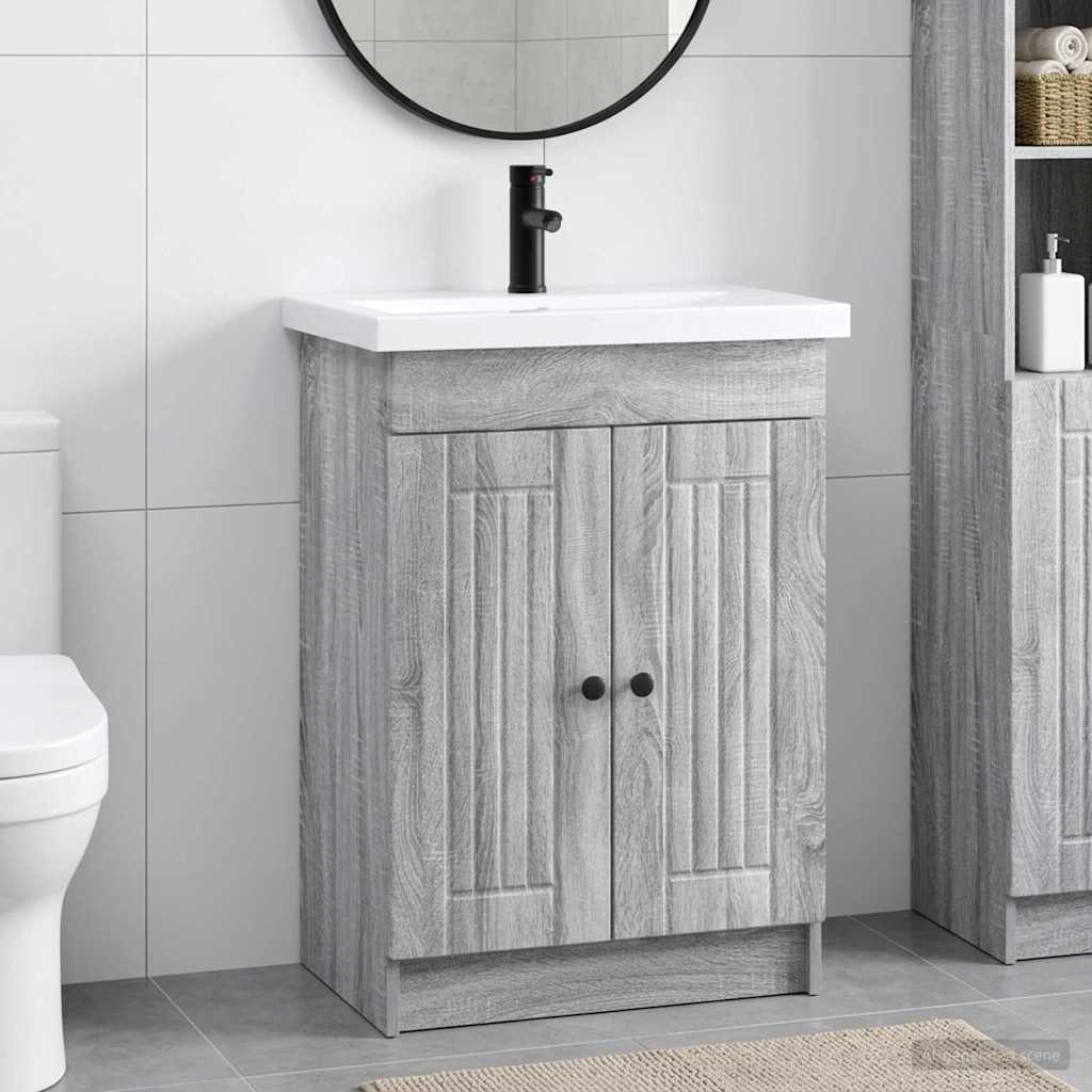 Badkamermeubelset Grijs Sonoma 78,5 x 37,5 x 81 cm Bewerkt hout
