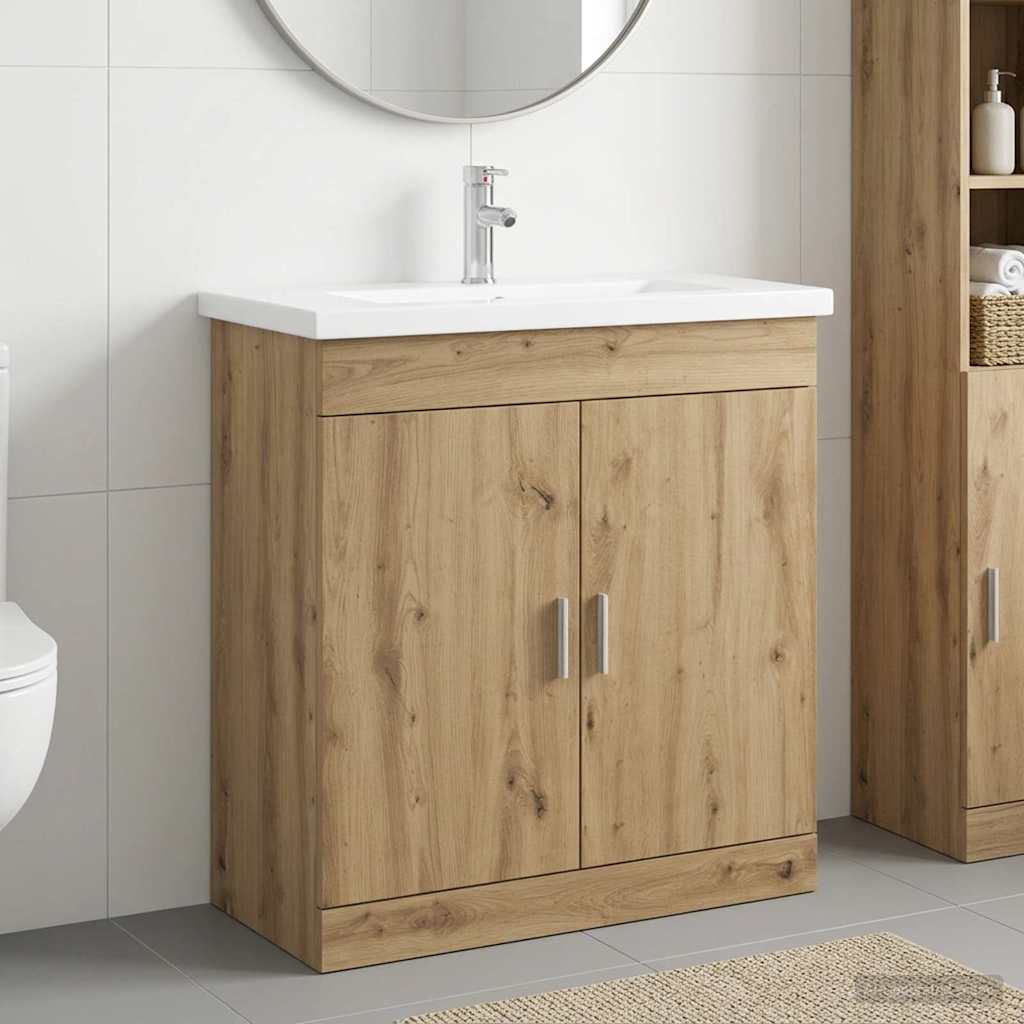 Badkamermeubelset Artisanaal eiken 81 x 40 x 84,5 cm