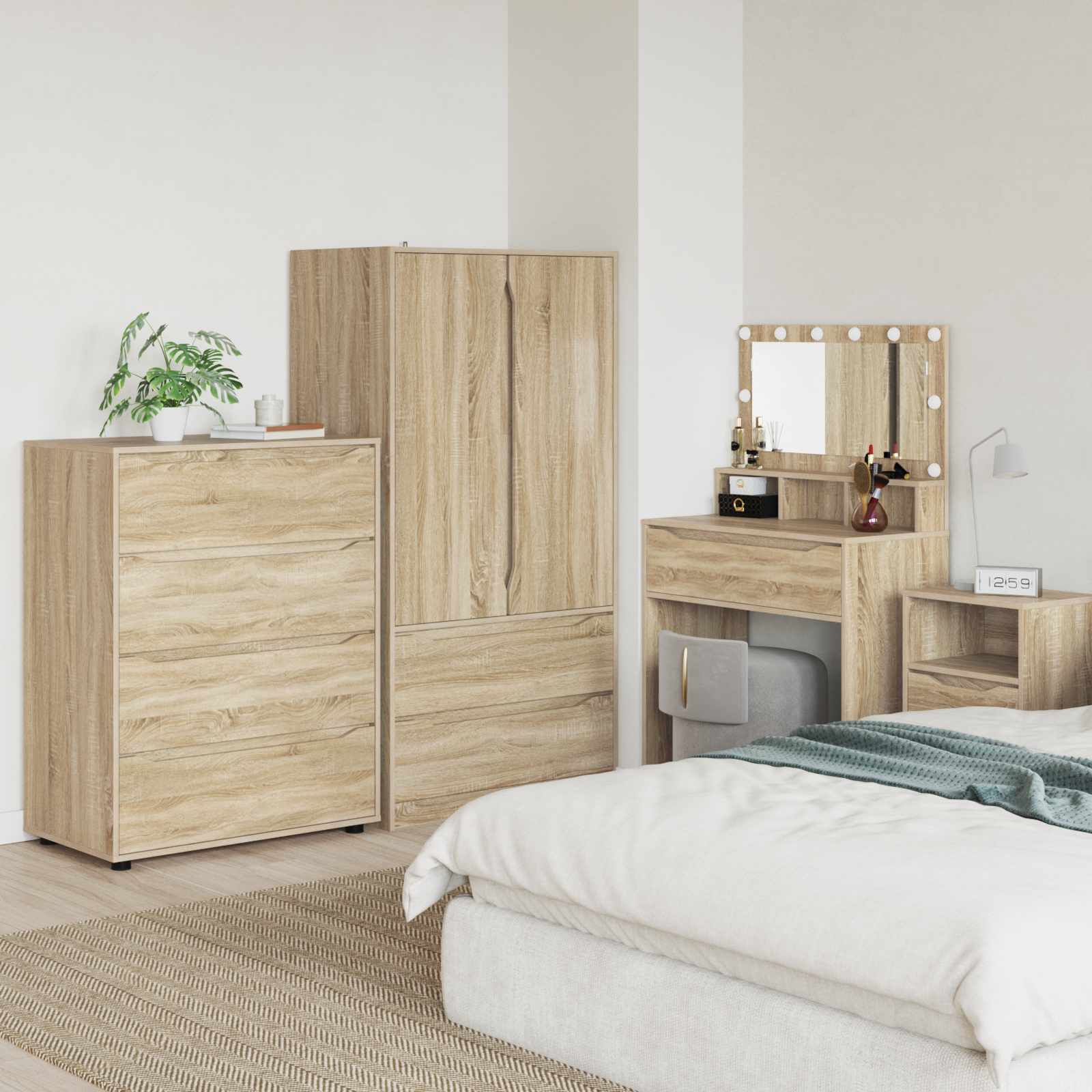 Opslagkasten Sonoma Eiken 80 x 48 x 105 cm Bewerkt hout