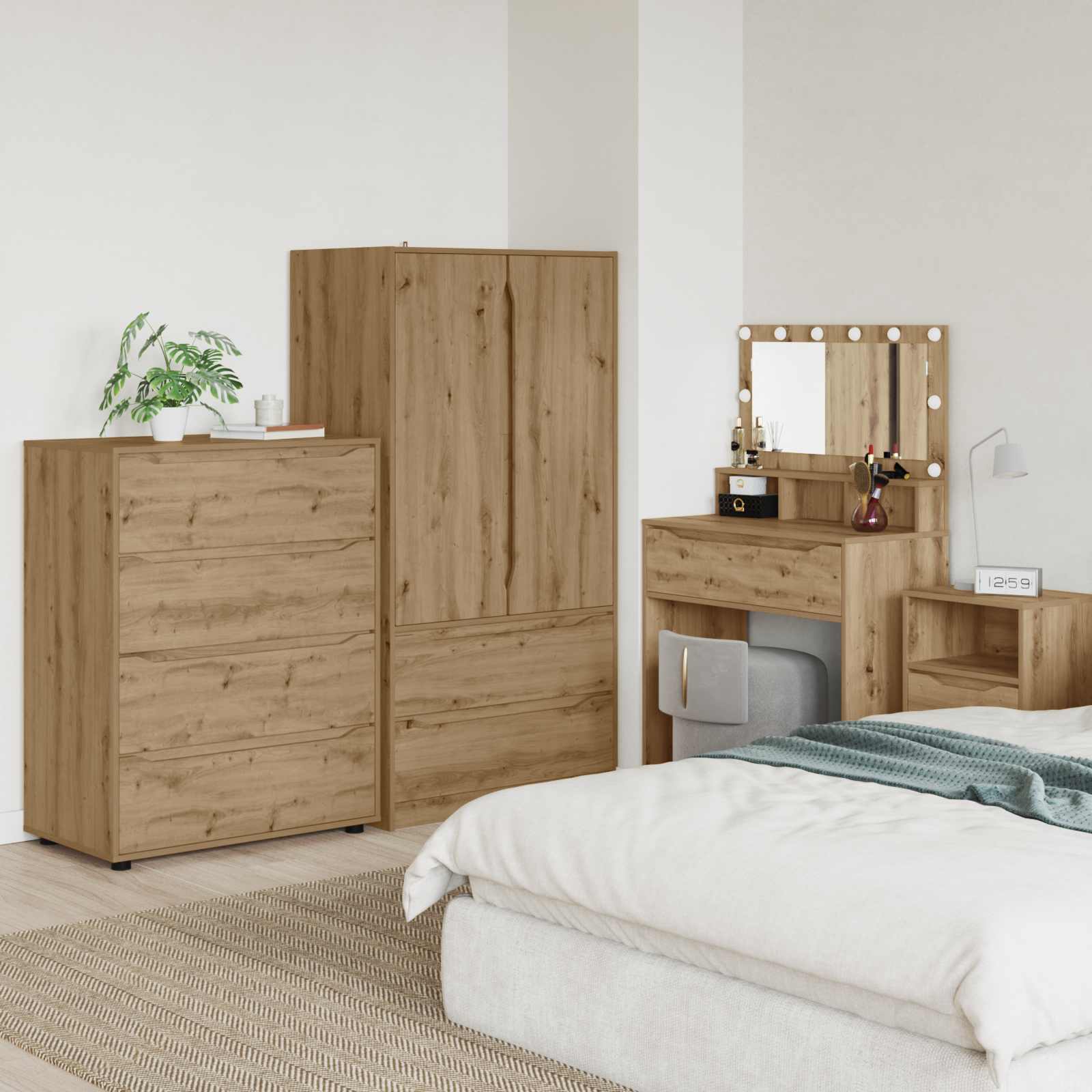 Opslagkasten Artisan Eiken 80 x 48 x 105 cm Bewerkt hout