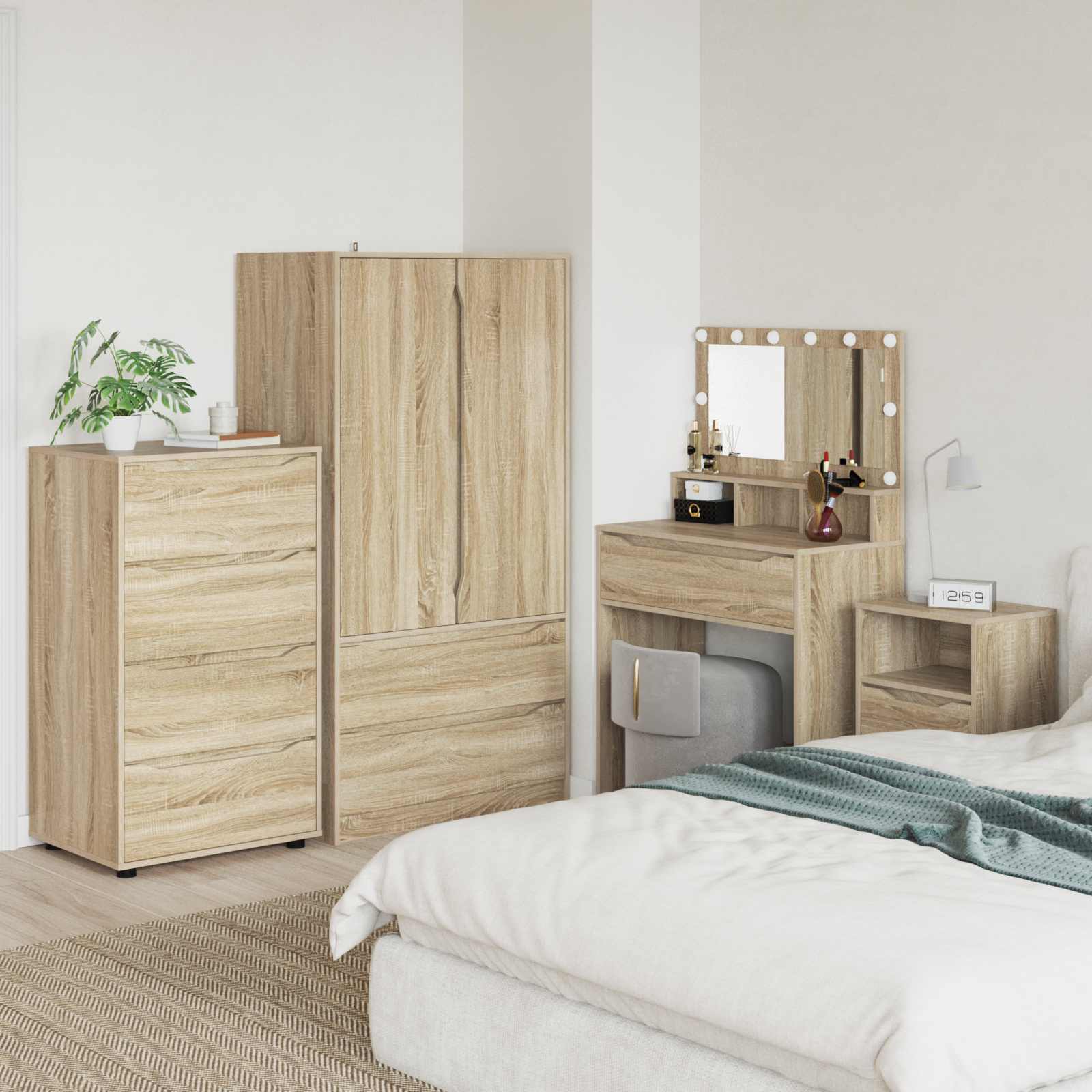 Opslagkasten Sonoma Eiken 60 x 48 x 105 cm Bewerkt hout