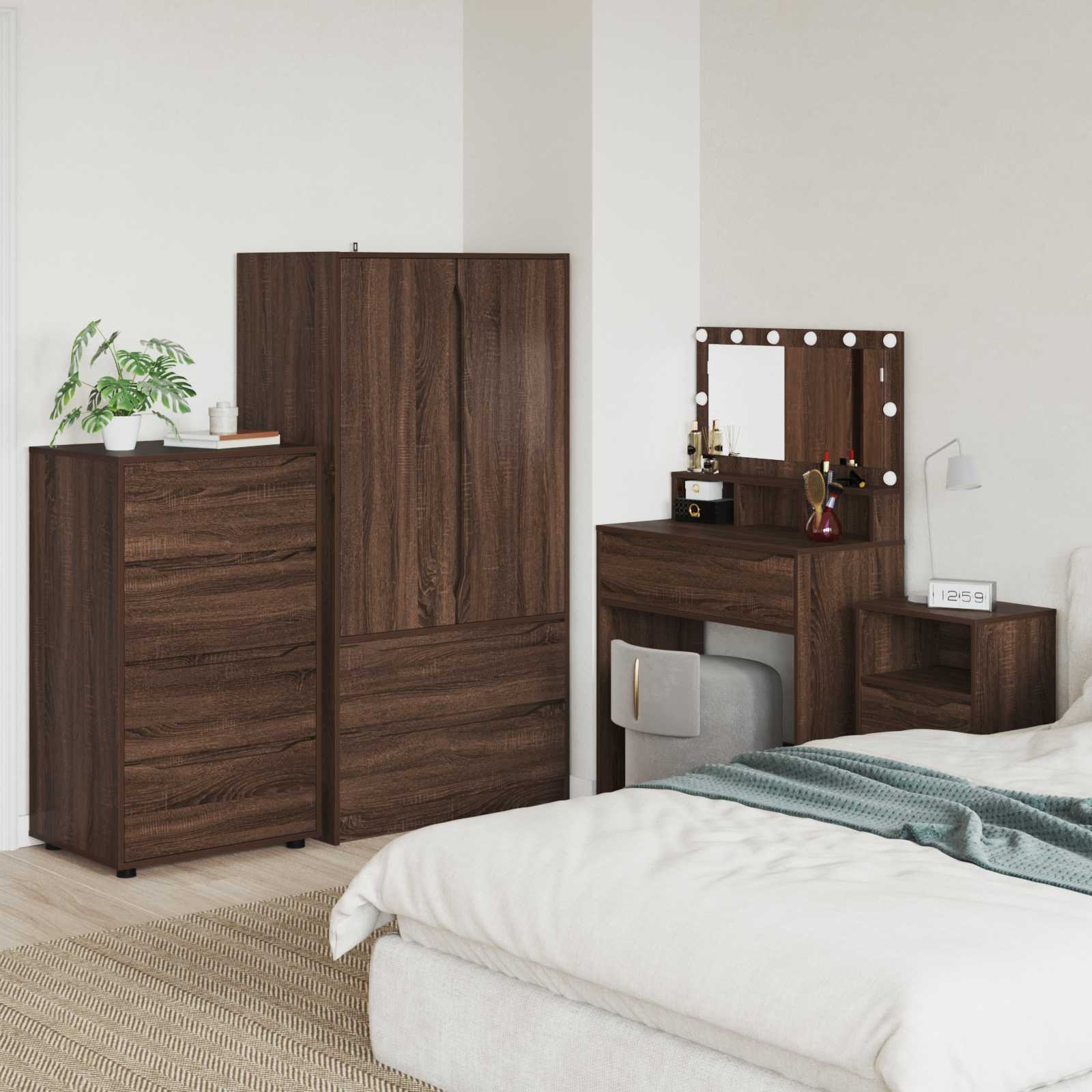 Opslagkasten Bruin Eiken 60 x 48 x 105 cm Bewerkt hout