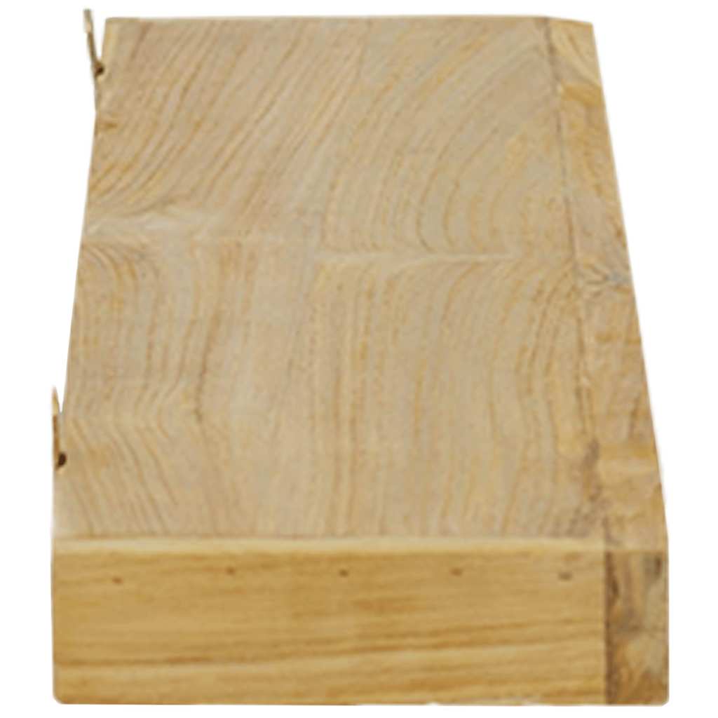 Wandschappen 2 st 90x15x4 cm massief teakhout – afbeelding 4