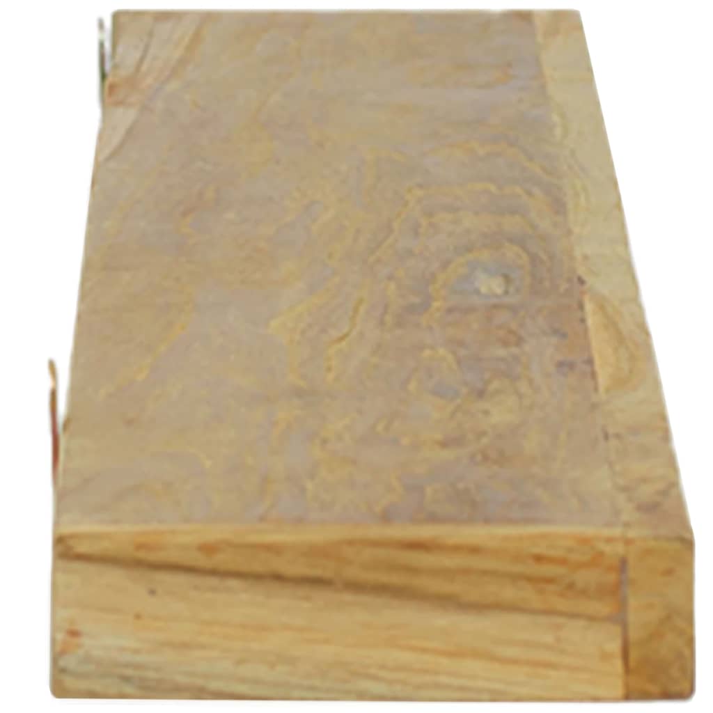 Wandschappen 2 st 110x15x4 cm massief teakhout – afbeelding 4
