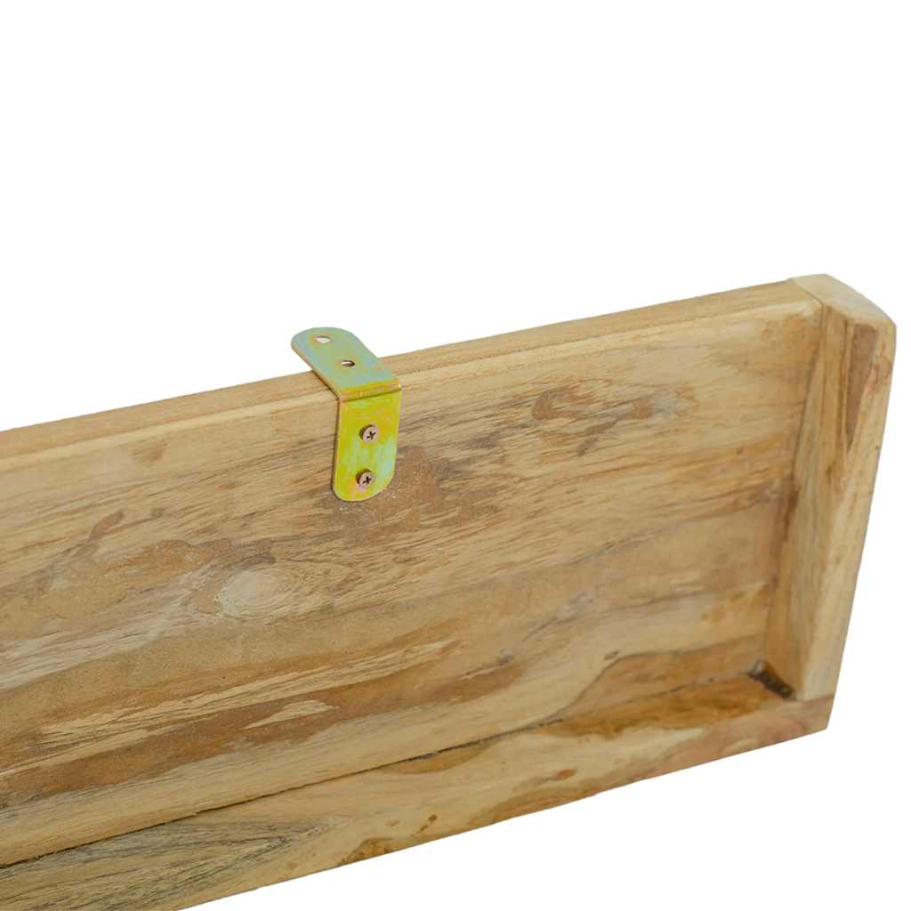 Wandschappen 2 st 110x15x4 cm massief teakhout – afbeelding 8