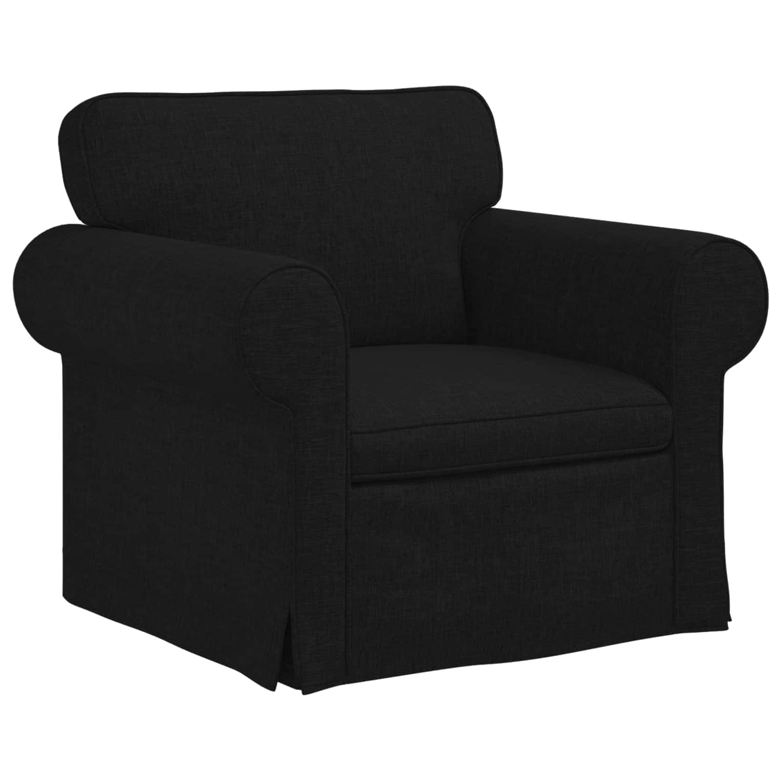 Bankstel 2 pcs Zwart 245 x 82 x 80 cm Stof – afbeelding 4