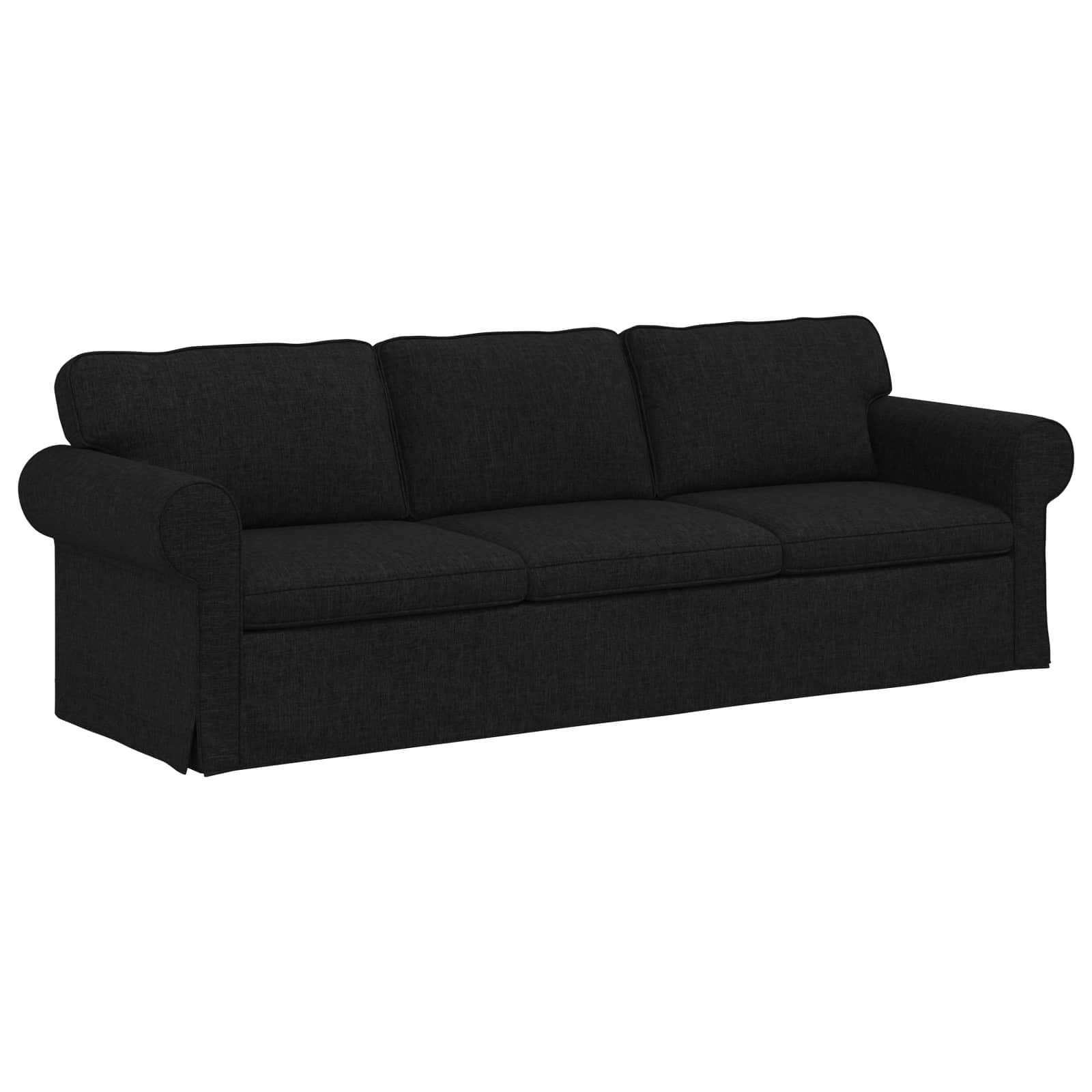 Bankstel 2 pcs Zwart 245 x 82 x 80 cm Stof – afbeelding 5