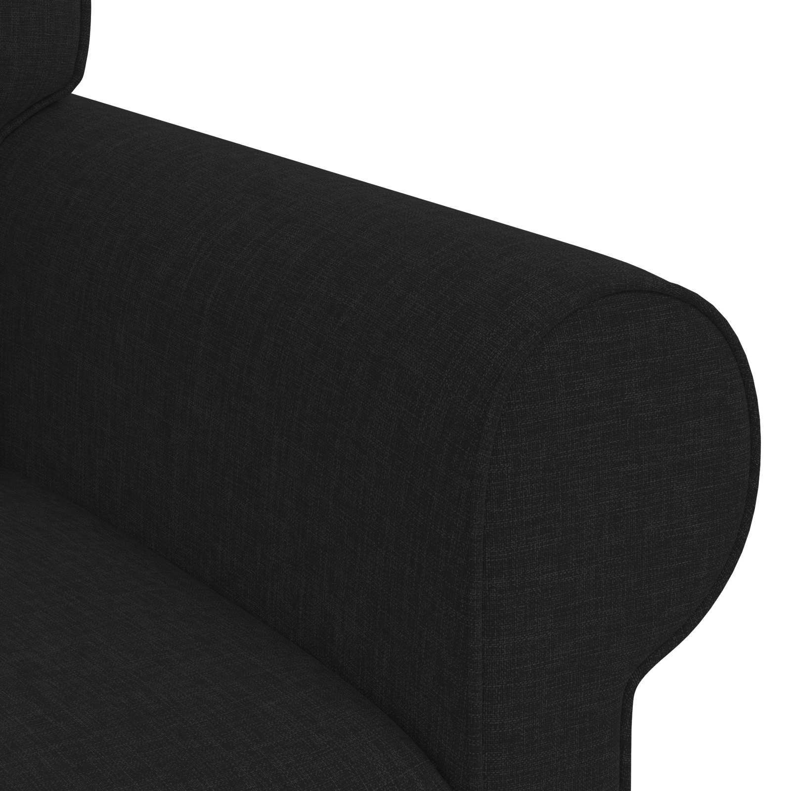 Bankstel 2 pcs Zwart 245 x 82 x 80 cm Stof – afbeelding 7