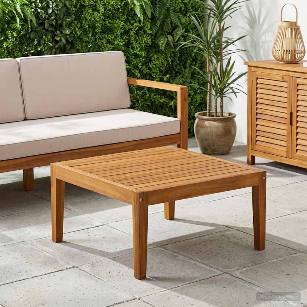 Tuinstafel Massief Acaciahout Naturel 60 x 60 x 30 cm – afbeelding 1