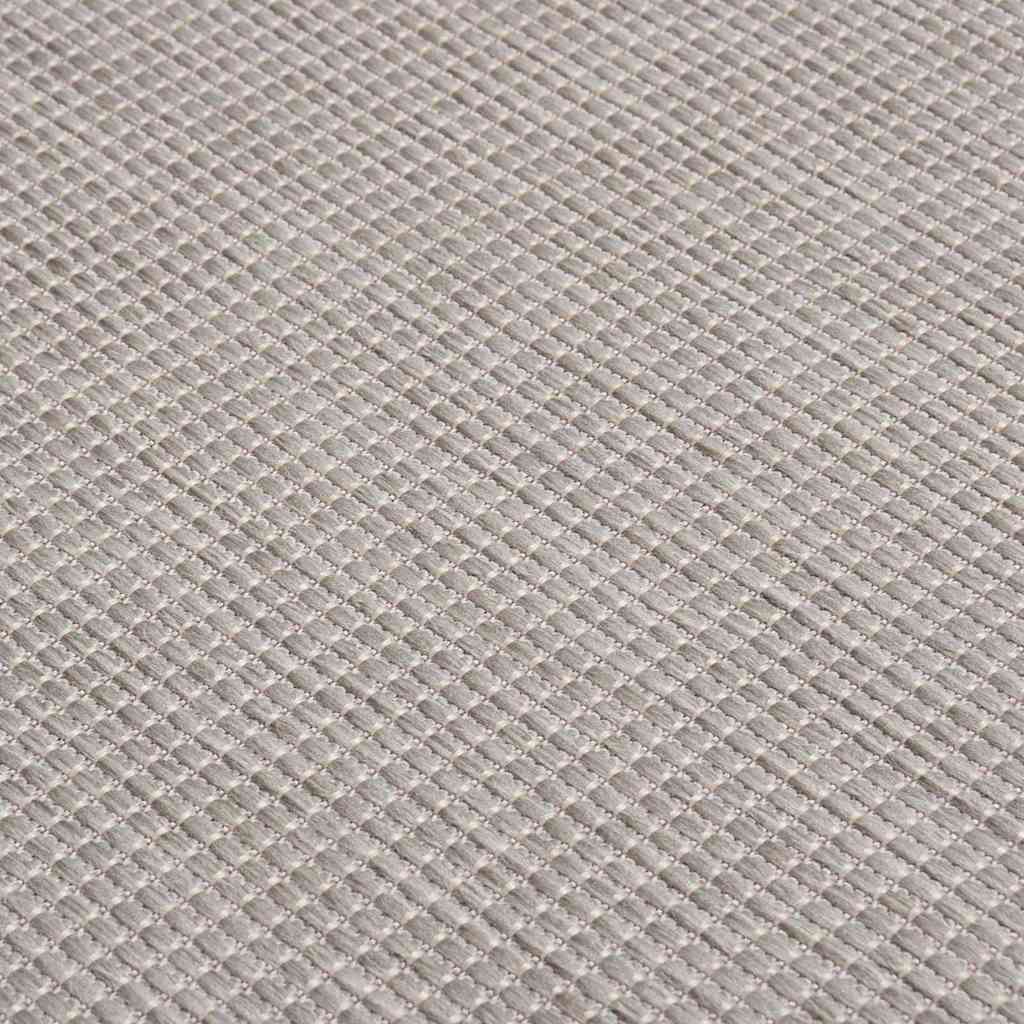 Buitenkleed platgeweven 120x170 cm lichtgrijs – afbeelding 5