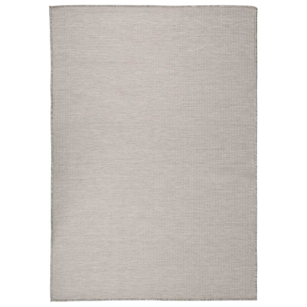 Buitenkleed platgeweven 160x230 cm lichtgrijs