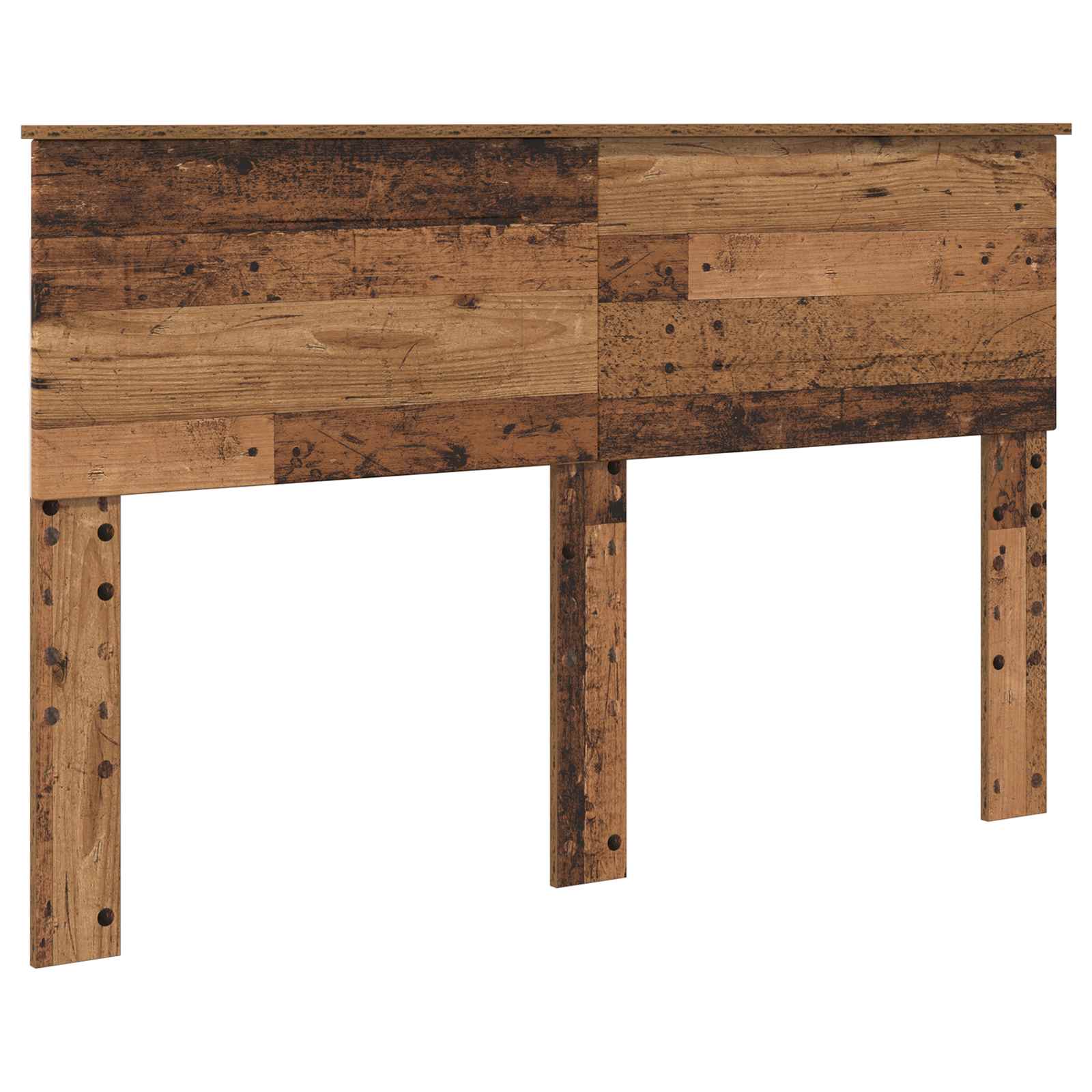 Bedframe met hoofdeinde Oudhout 140 x 200 cm Bewerkt hout – afbeelding 6