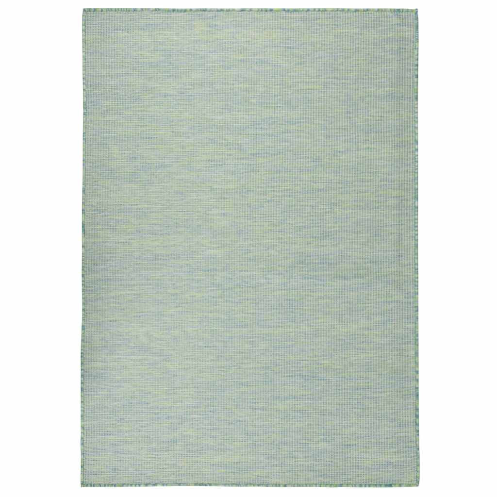 Buitenkleed platgeweven 200x280 cm turquoise – afbeelding 1