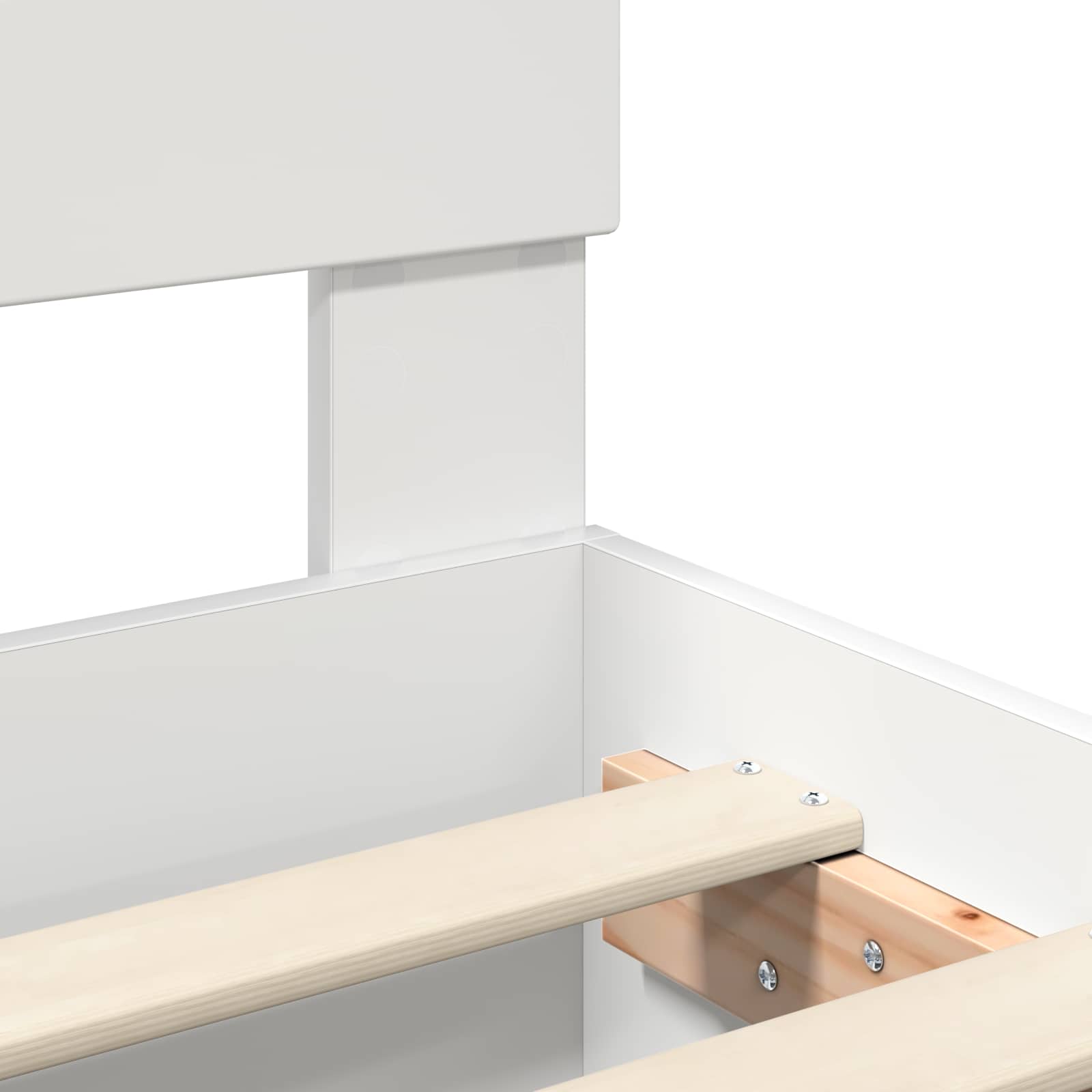 Bedframe met LED-stripverlichting Wit 140 x 200 cm Bewerkt hout – afbeelding 11