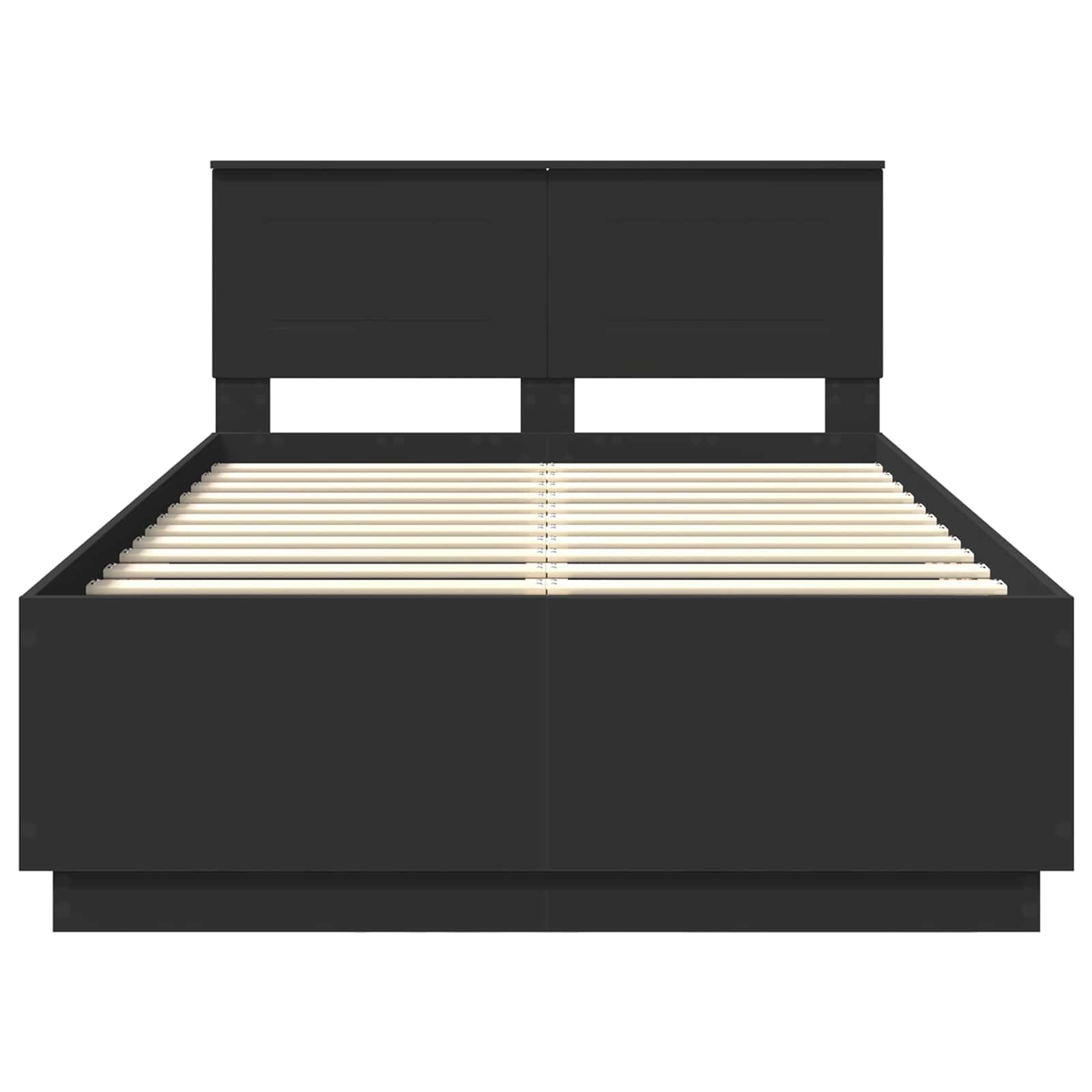 Bedframe met hoofdeinde Zwart 120 x 190 cm Bewerkt hout – afbeelding 8