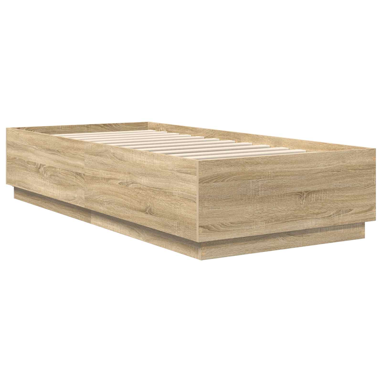 Bedframe met hoofdeinde Sonoma Eiken 90 x 200 cm Bewerkt hout – afbeelding 6