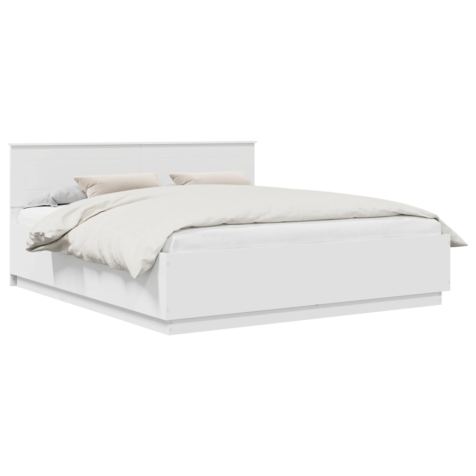 Bedframe met hoofdeinde Wit 180 x 200 cm Bewerkt hout – afbeelding 2