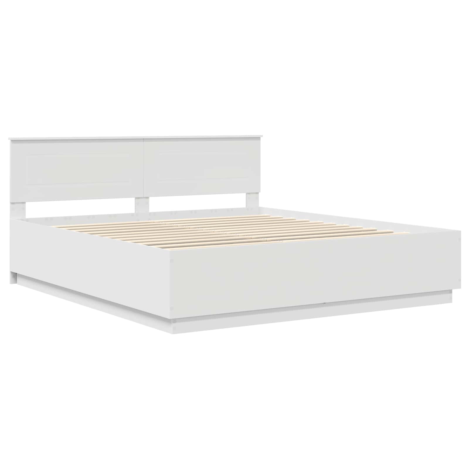 Bedframe met hoofdeinde Wit 180 x 200 cm Bewerkt hout – afbeelding 4