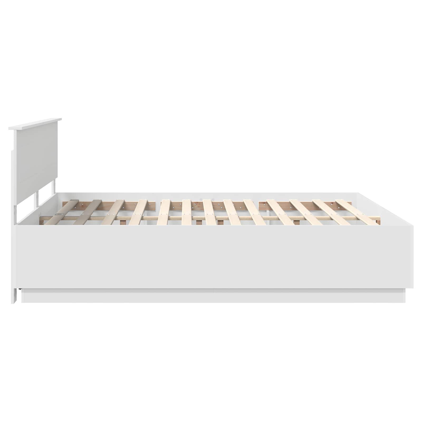 Bedframe met hoofdeinde Wit 180 x 200 cm Bewerkt hout – afbeelding 8
