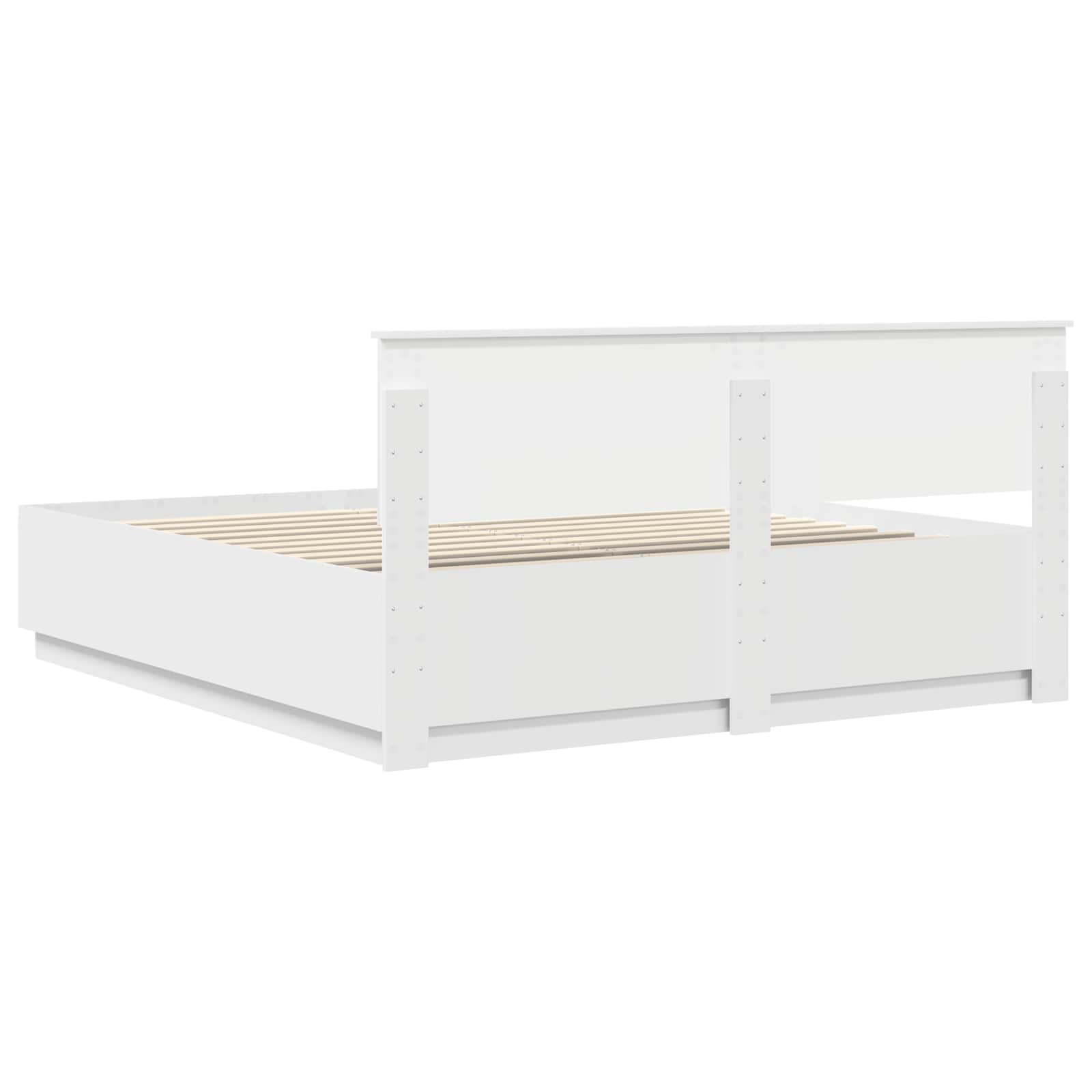 Bedframe met hoofdeinde Wit 180 x 200 cm Bewerkt hout – afbeelding 9