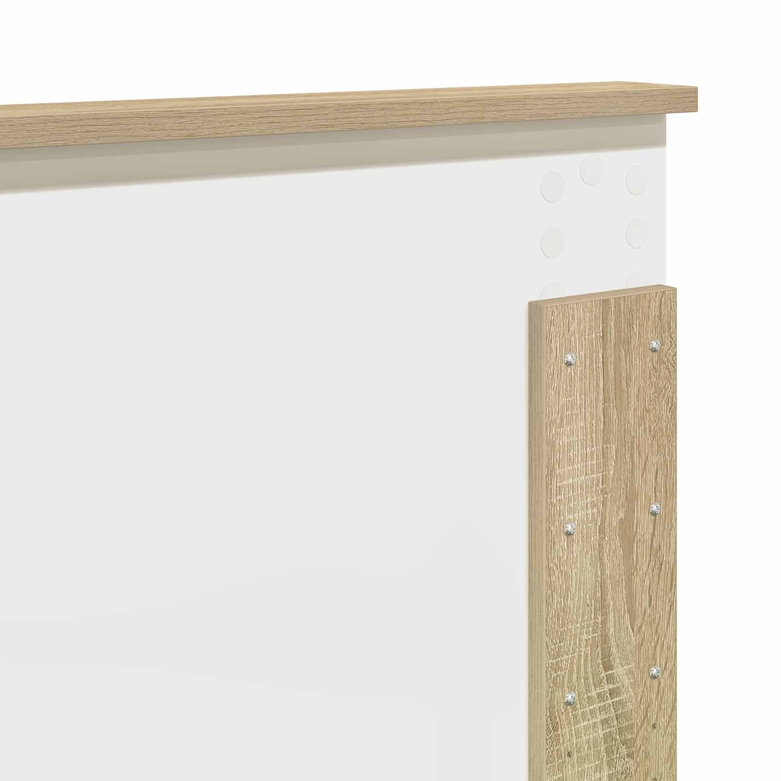 Bedframe met hoofdeinde Sonoma Eiken 140 x 200 cm Bewerkt hout – afbeelding 11