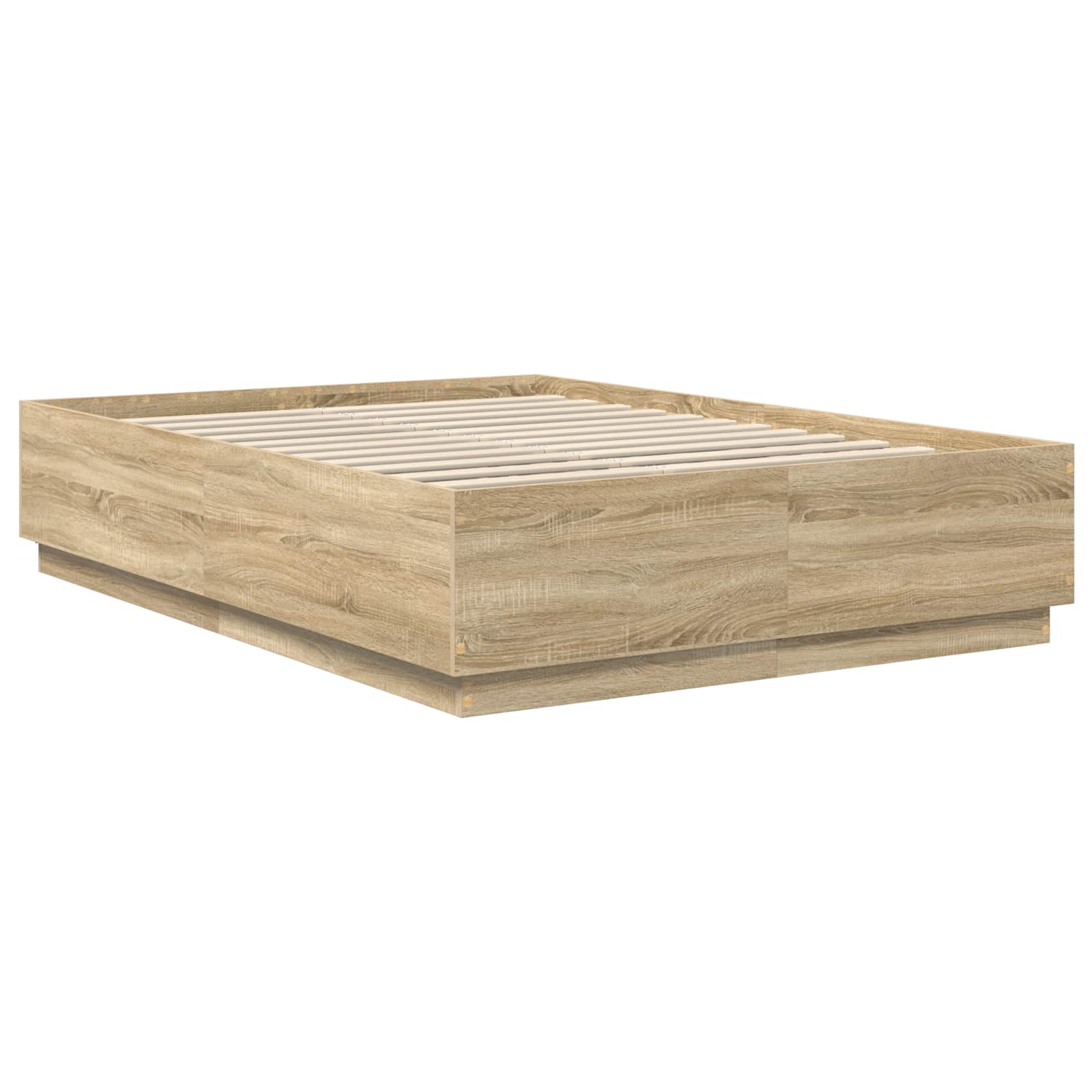 Bedframe met hoofdeinde Sonoma Eiken 140 x 200 cm Bewerkt hout – afbeelding 5