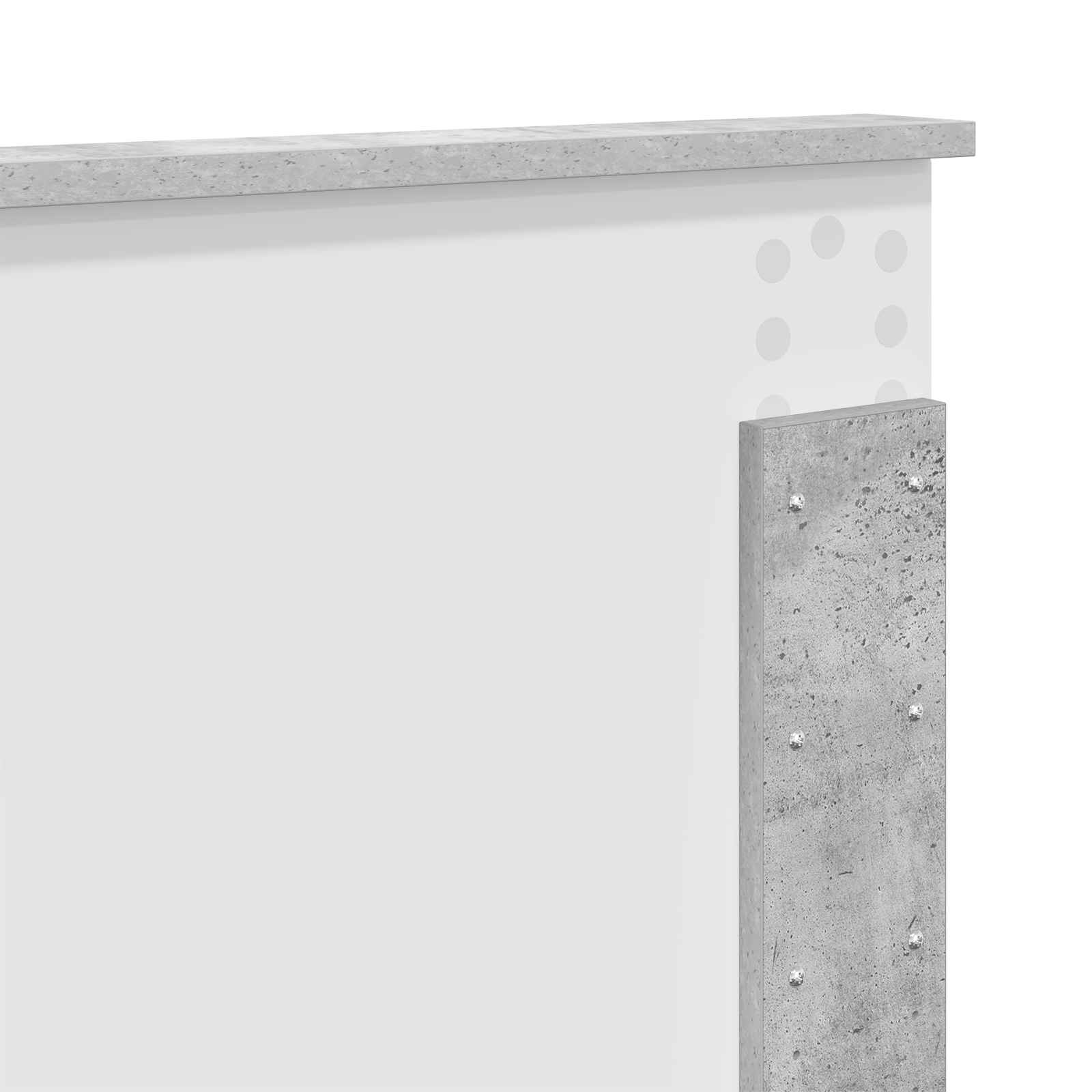 Bedframe met hoofdeinde Betongrijs 140 x 200 cm Bewerkt hout – afbeelding 11
