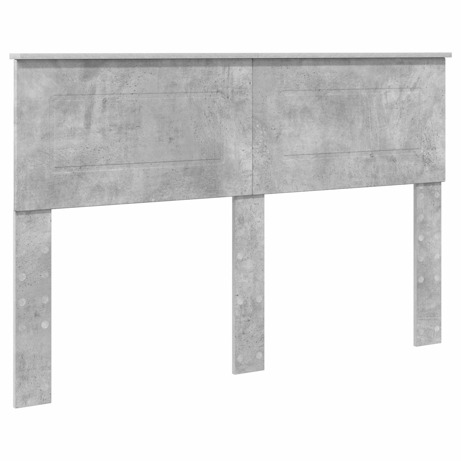 Bedframe met hoofdeinde Betongrijs 140 x 200 cm Bewerkt hout – afbeelding 6