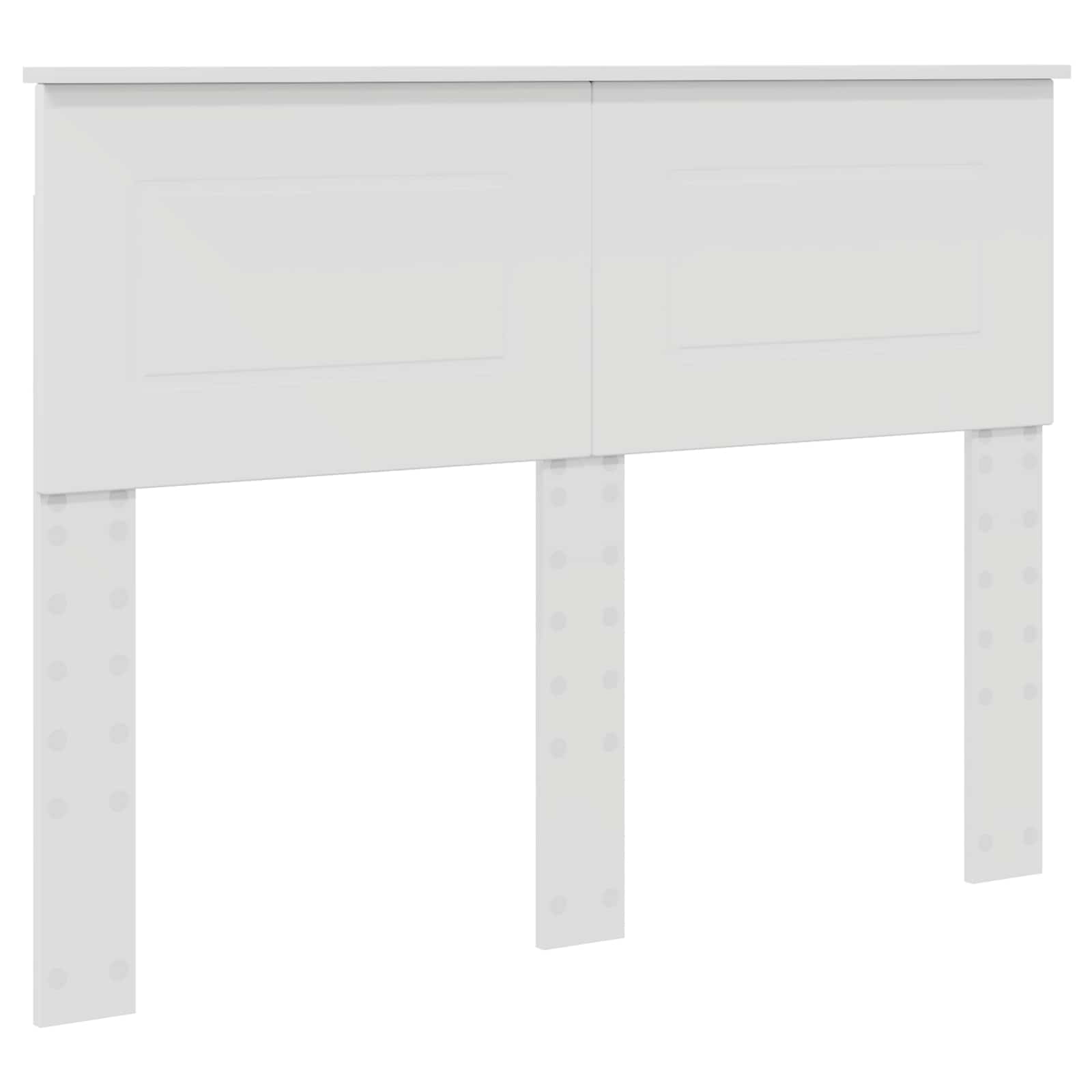 Bedframe met hoofdeinde Wit 135 x 190 cm Bewerkt hout – afbeelding 6
