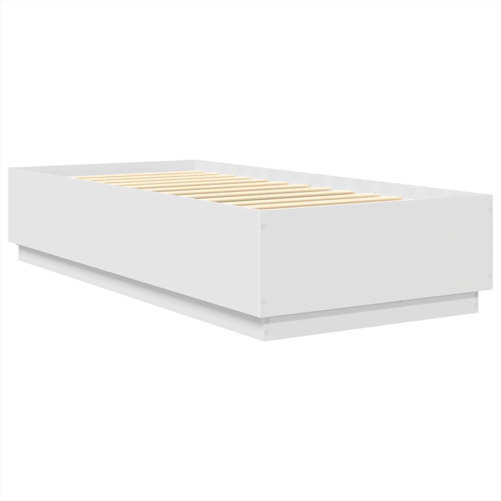 Bedframe met hoofdeinde Wit 90 x 190 cm Bewerkt hout – afbeelding 5