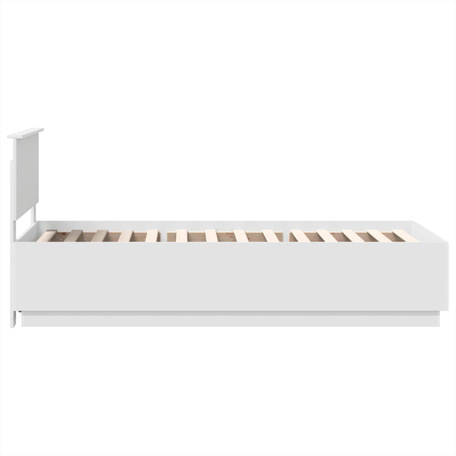 Bedframe met hoofdeinde Wit 90 x 200 cm Bewerkt hout – afbeelding 8