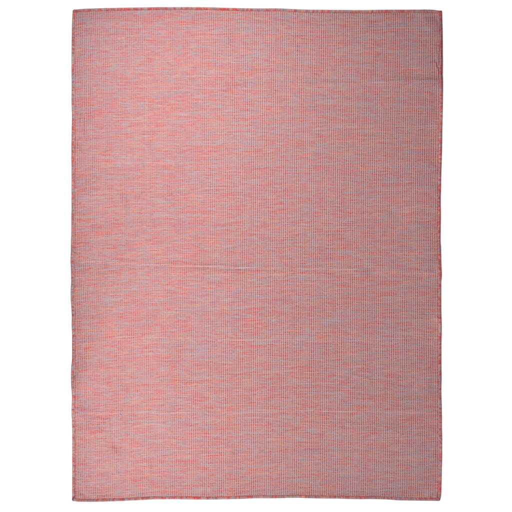 Buitenkleed platgeweven 120x170 cm rood – afbeelding 1
