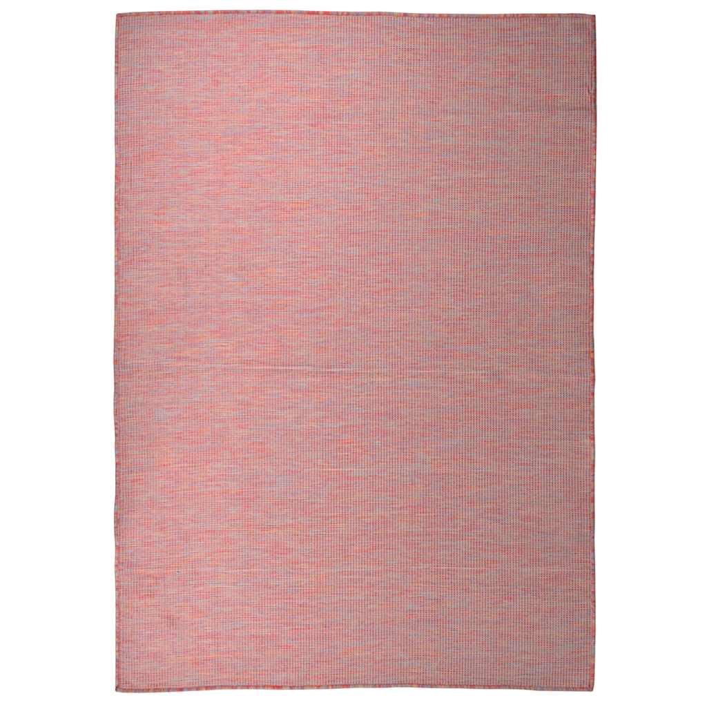 Buitenkleed platgeweven 140x200 cm rood