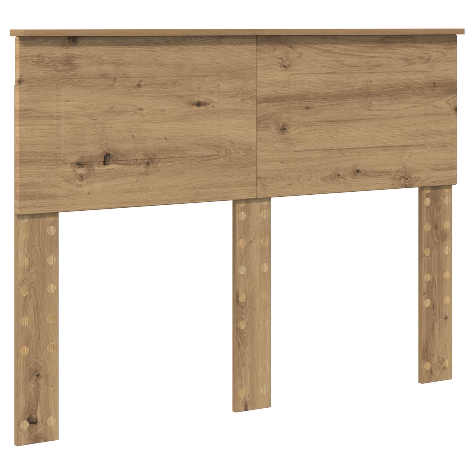 Bedframe met hoofdeinde Artisan Eiken 120 x 200 cm Bewerkt hout – afbeelding 7