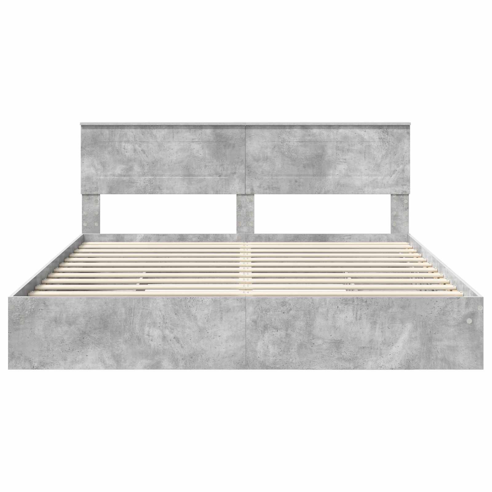 Opslag bed met hoofdeinde Beton Grijs 180 x 200 cm Bewerkt hout – afbeelding 8