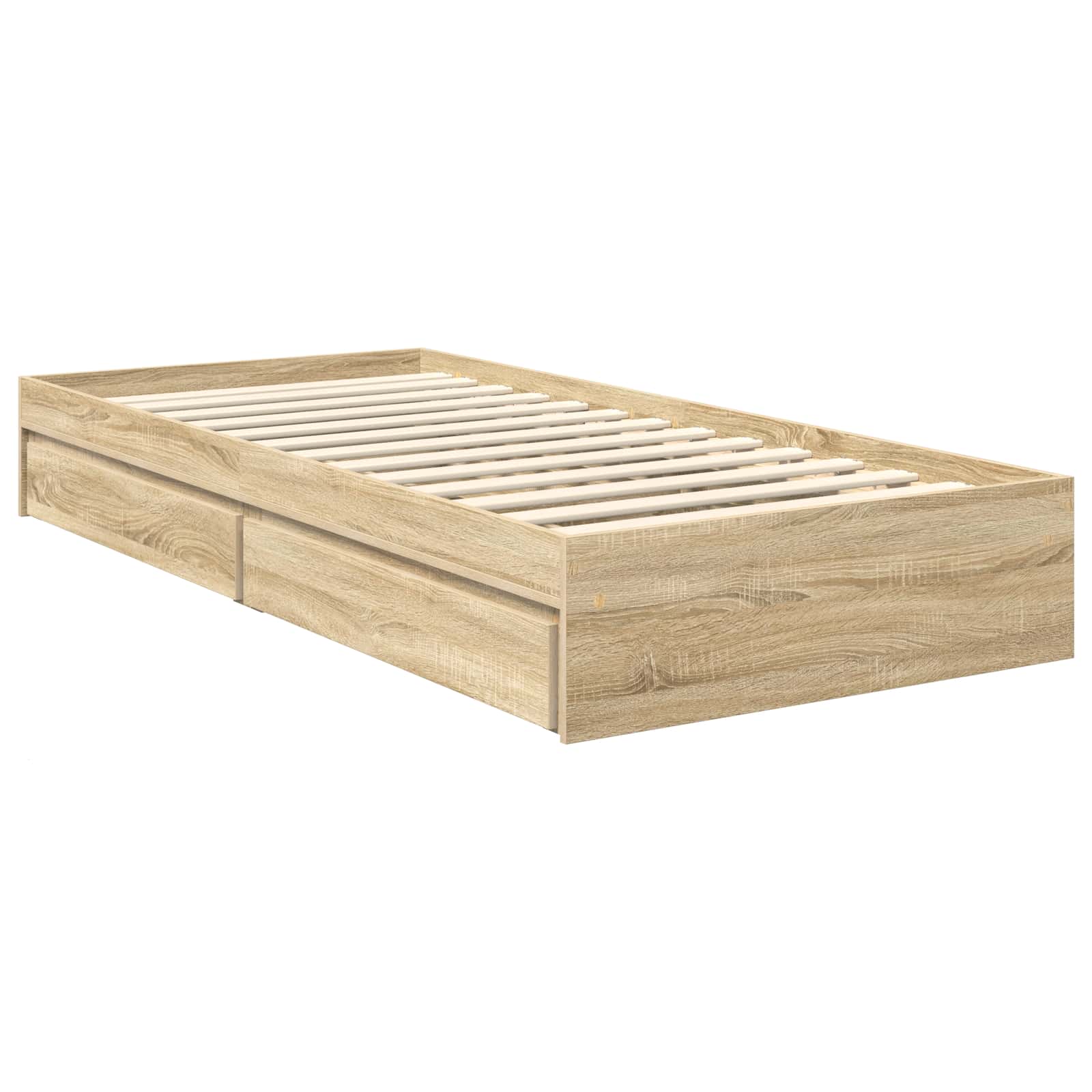 Opslag bed met hoofdeinde Sonoma Eiken 90 x 200 cm Bewerkt hout – afbeelding 6