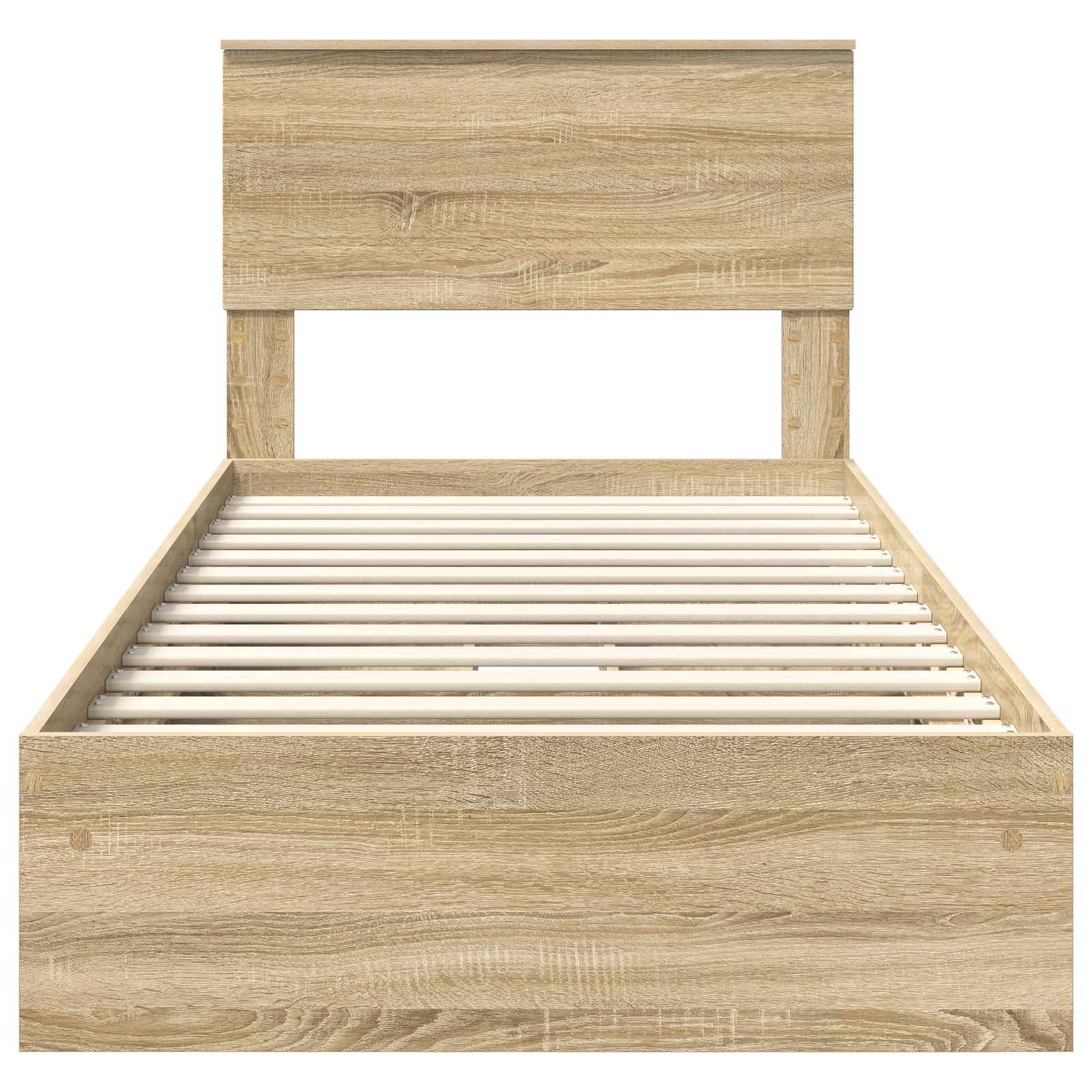 Opslag bed met hoofdeinde Sonoma Eiken 90 x 200 cm Bewerkt hout – afbeelding 8