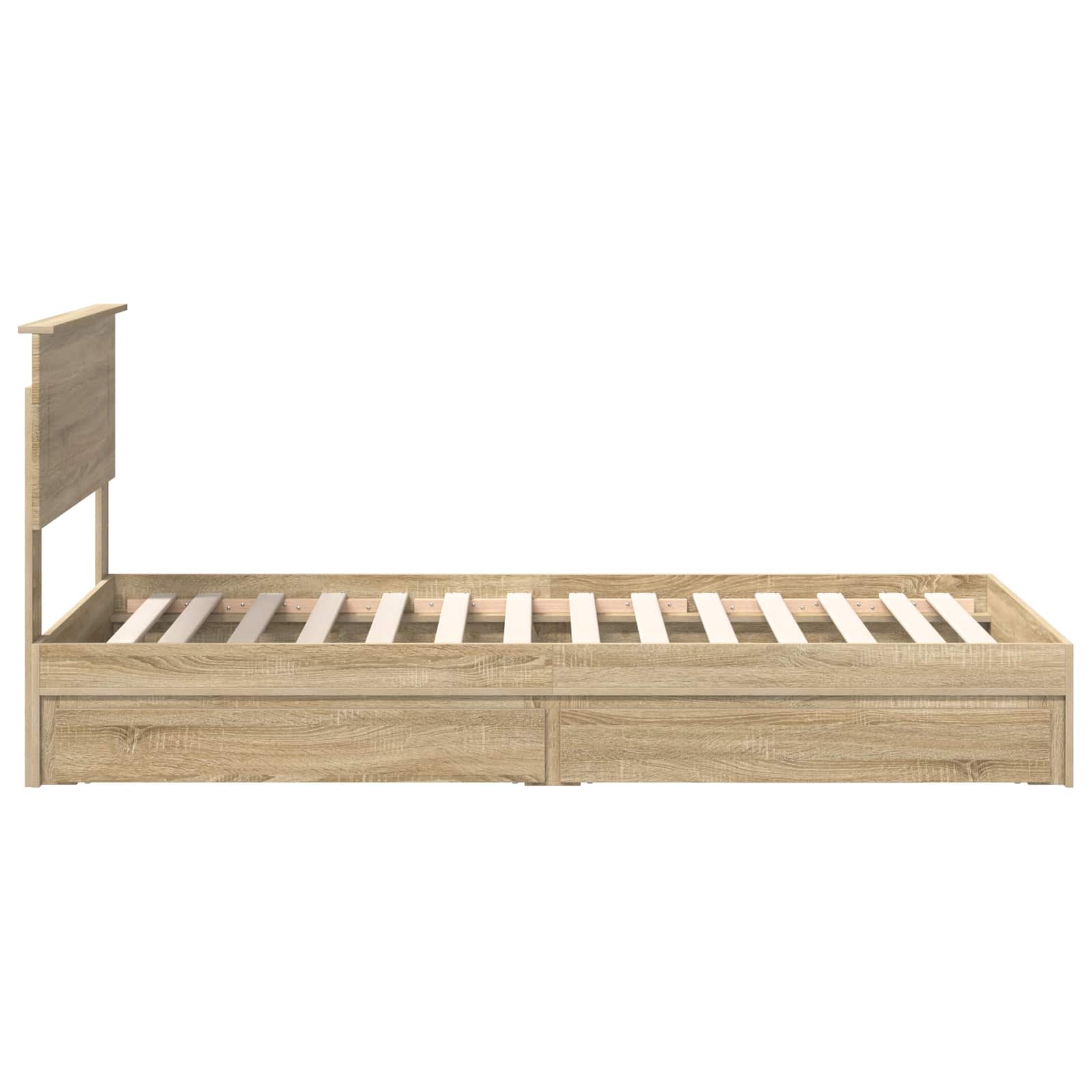 Opslag bed met hoofdeinde Sonoma Eiken 90 x 200 cm Bewerkt hout – afbeelding 9