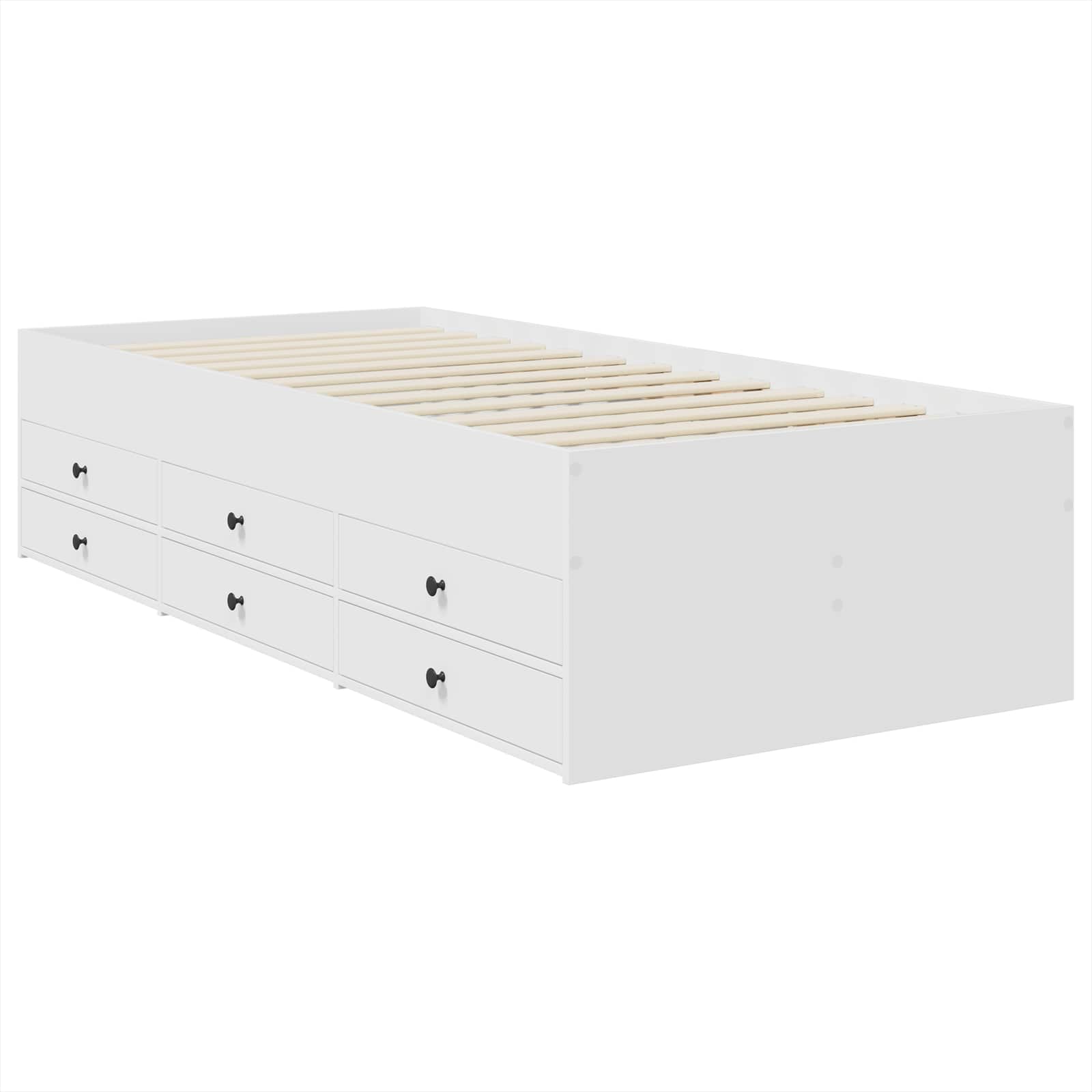 Slaapbank met lade Wit en zwart 90 x 200 cm Bewerkt hout – afbeelding 6