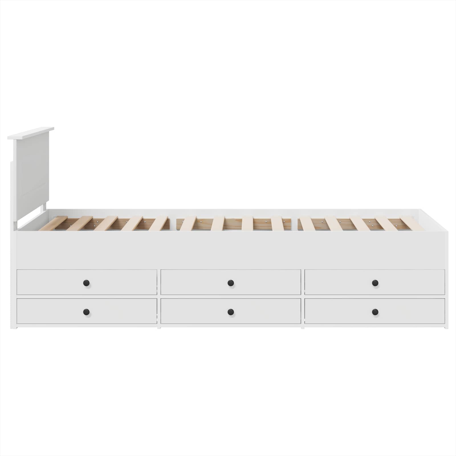 Slaapbank met lade Wit en zwart 90 x 200 cm Bewerkt hout – afbeelding 9
