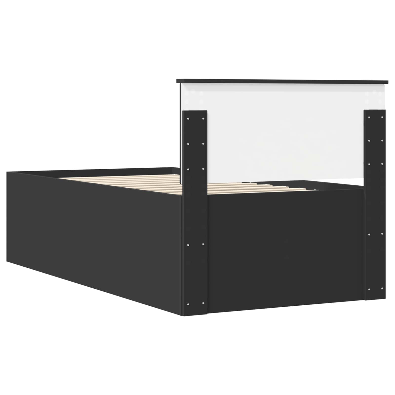 Slaapbank met lade met opslag Zwart 90 x 200 cm Bewerkt hout – afbeelding 10