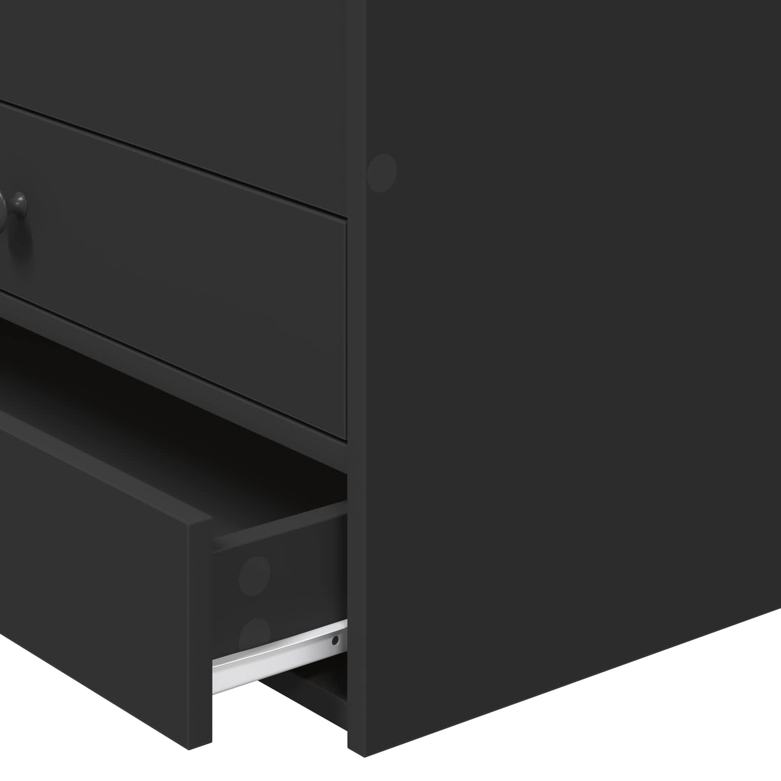 Slaapbank met lade met opslag Zwart 90 x 200 cm Bewerkt hout – afbeelding 11