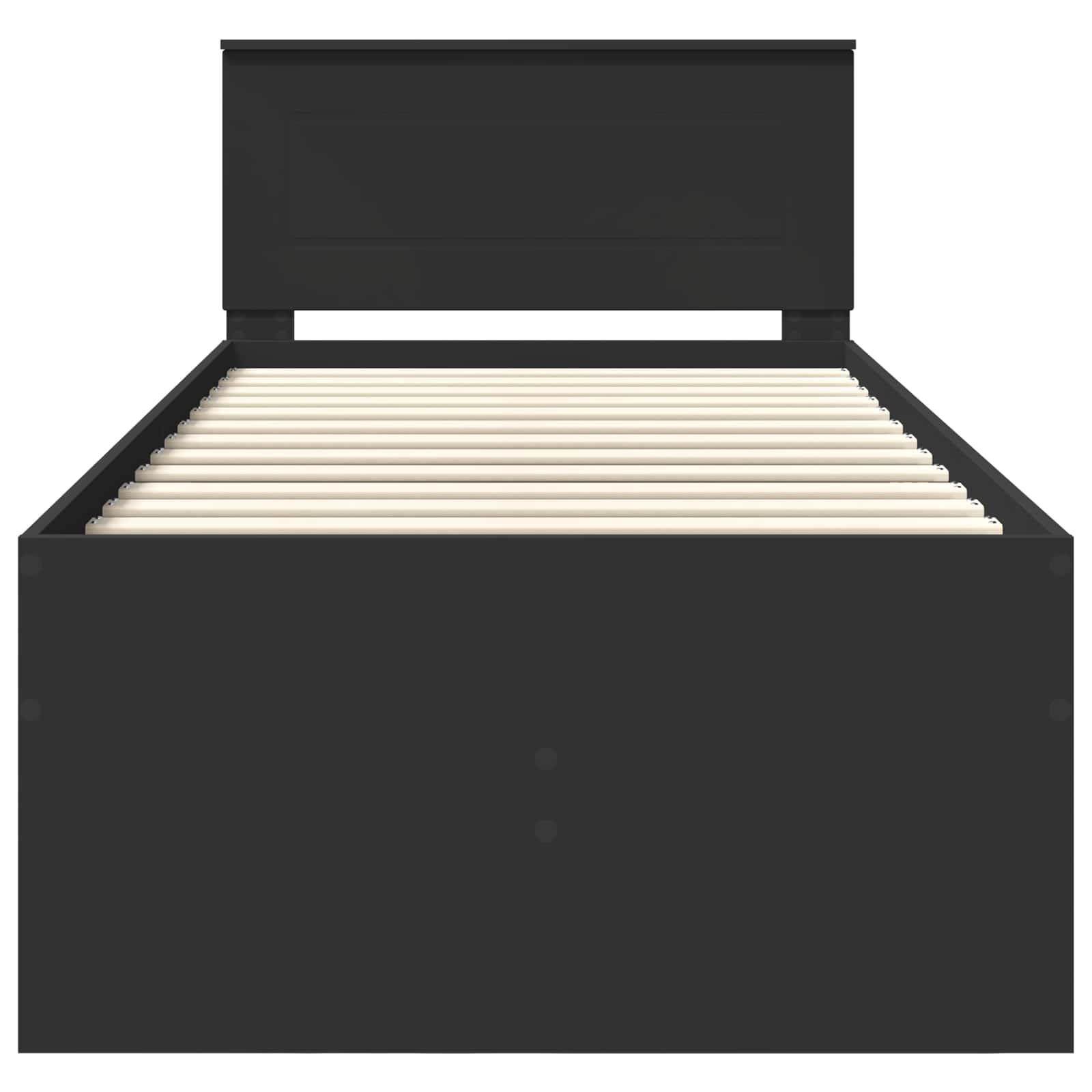 Slaapbank met lade met opslag Zwart 90 x 200 cm Bewerkt hout – afbeelding 8