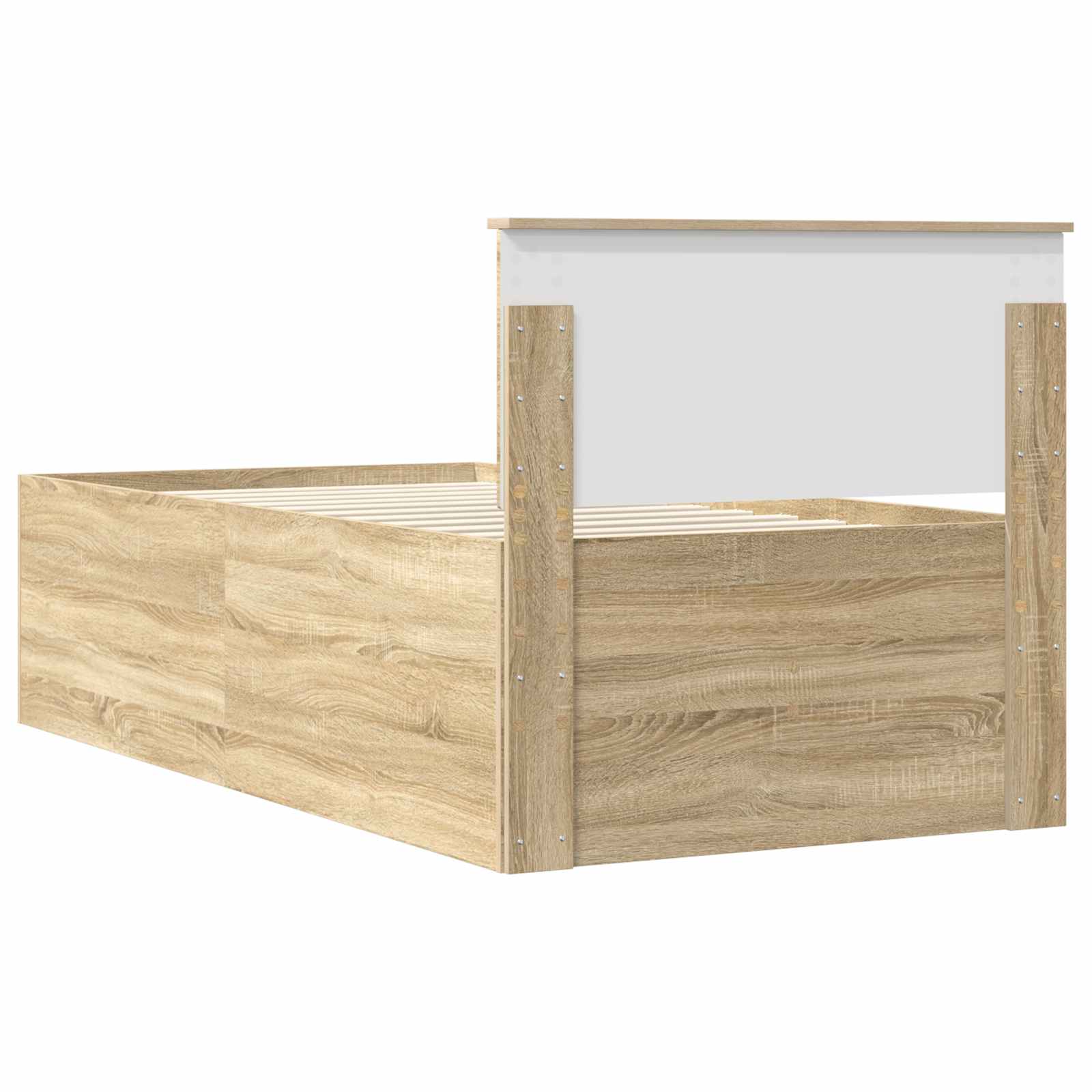 Slaapbank Sonoma Eiken en Zwart 90 x 200 cm Bewerkt hout – afbeelding 10
