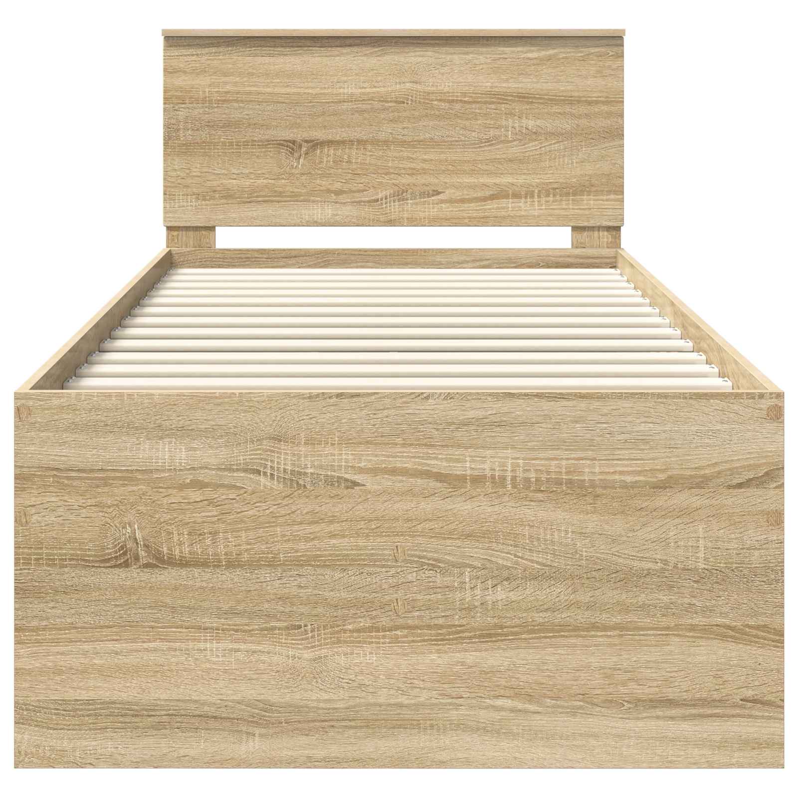 Slaapbank Sonoma Eiken en Zwart 90 x 200 cm Bewerkt hout – afbeelding 8