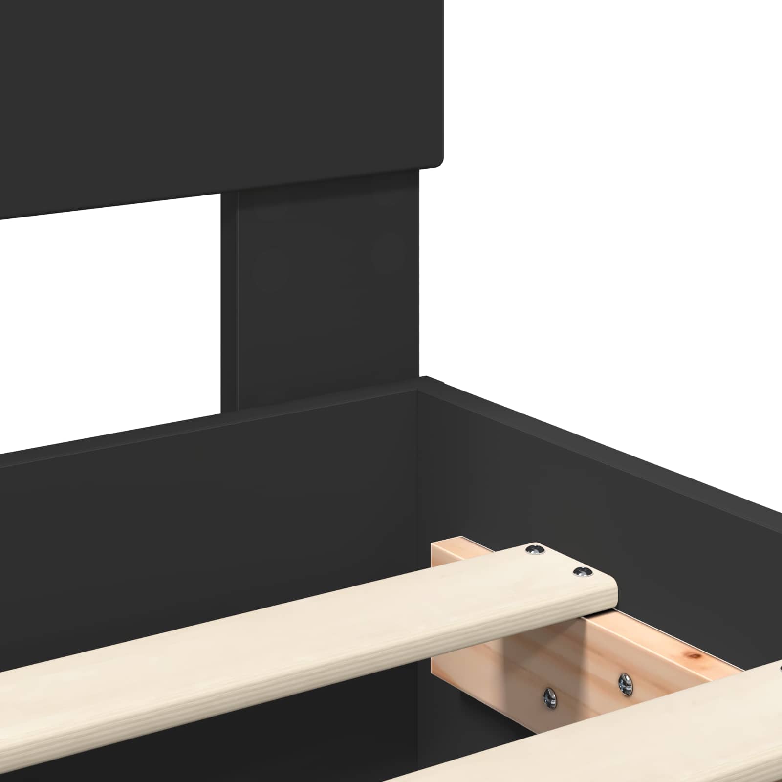 Bedframe met hoofdeinde Zwart 120 x 190 cm Bewerkt hout – afbeelding 10