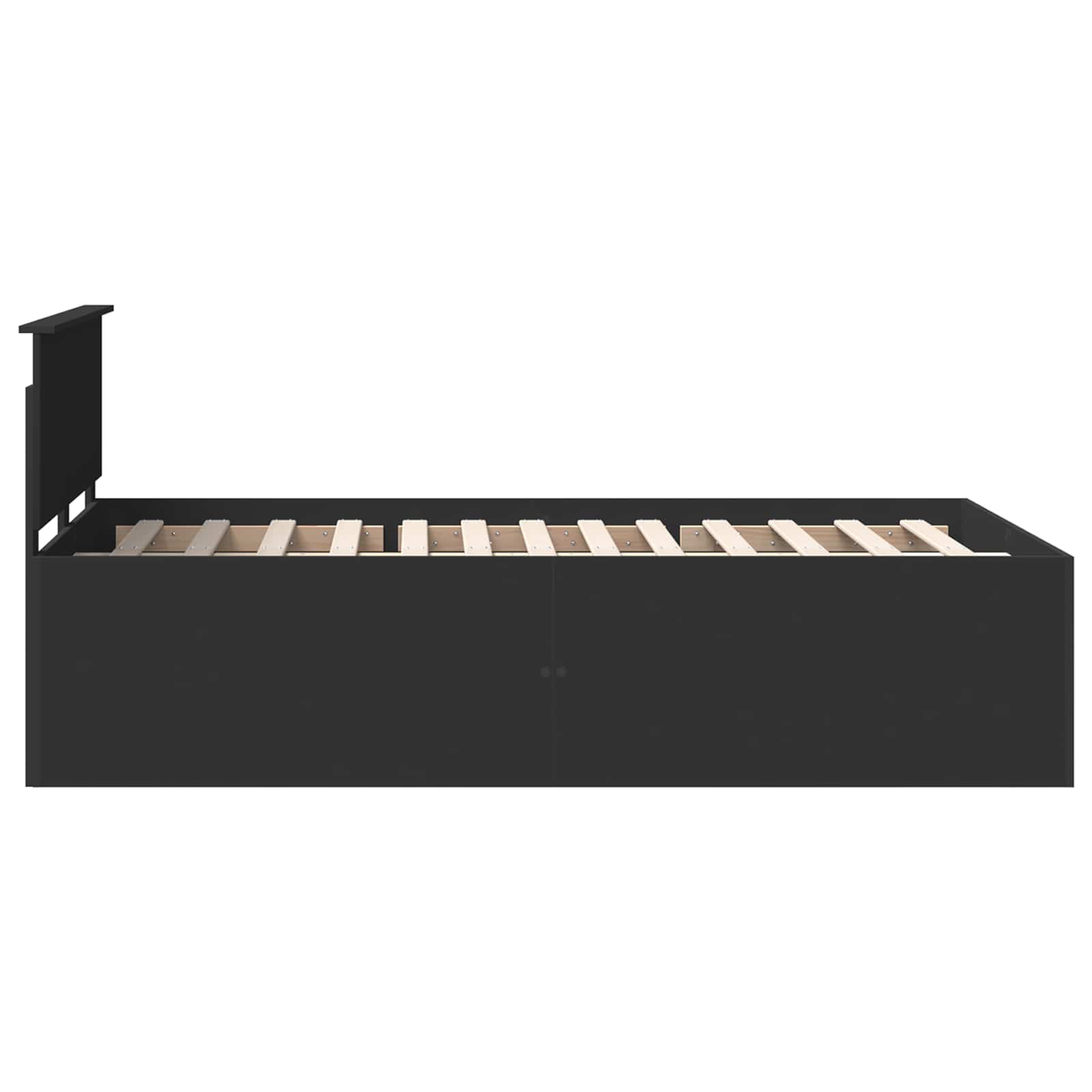 Bedframe met hoofdeinde Zwart 120 x 190 cm Bewerkt hout – afbeelding 8